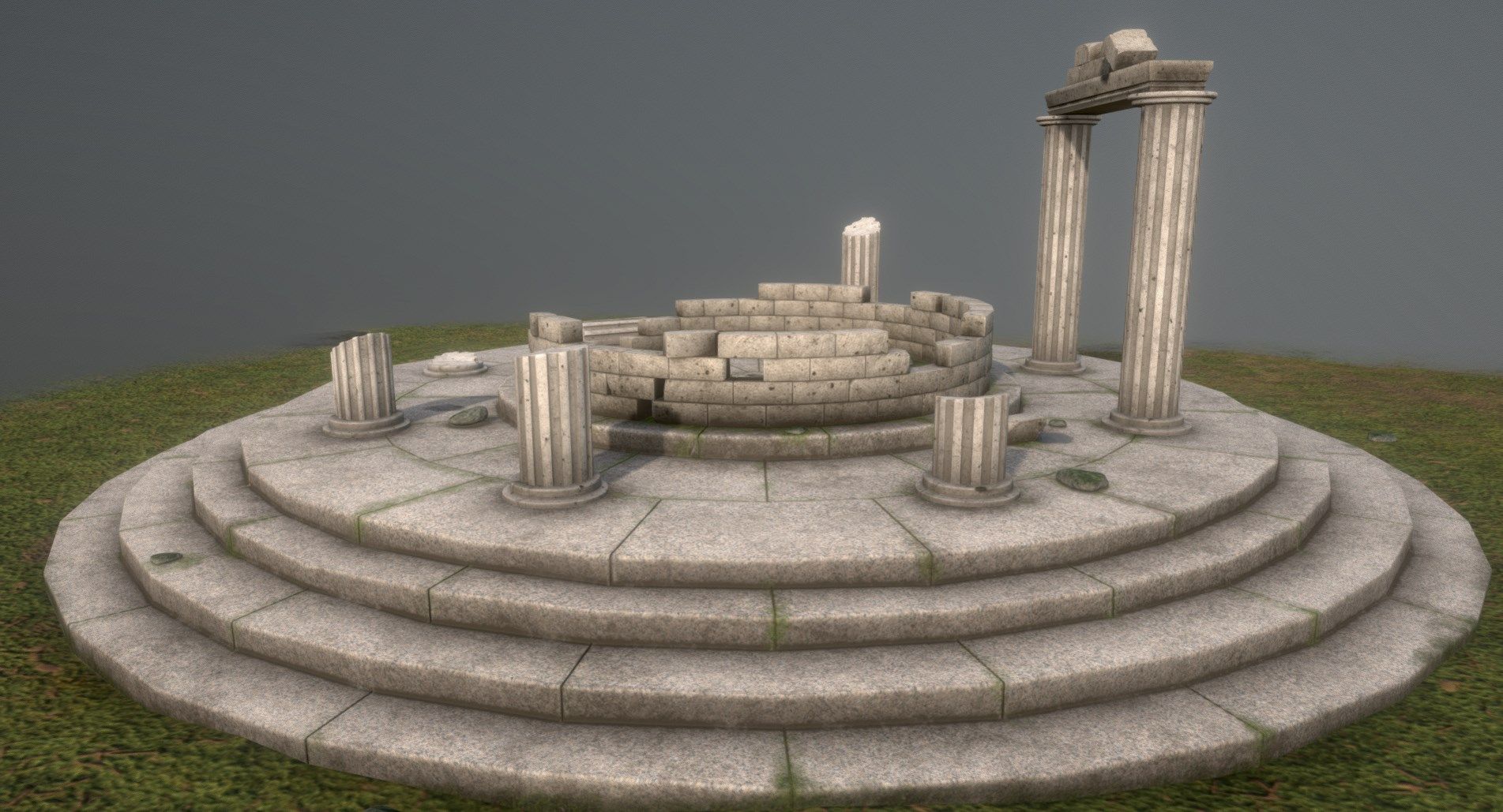 Oude Griekse tempel 3d model