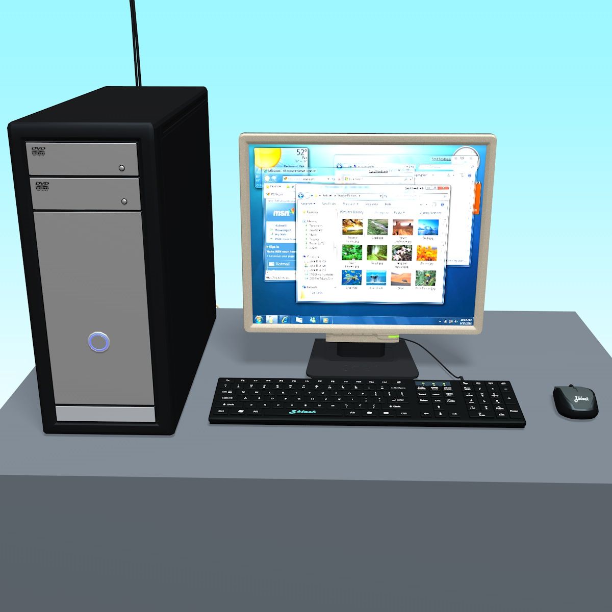 Computer 3d model