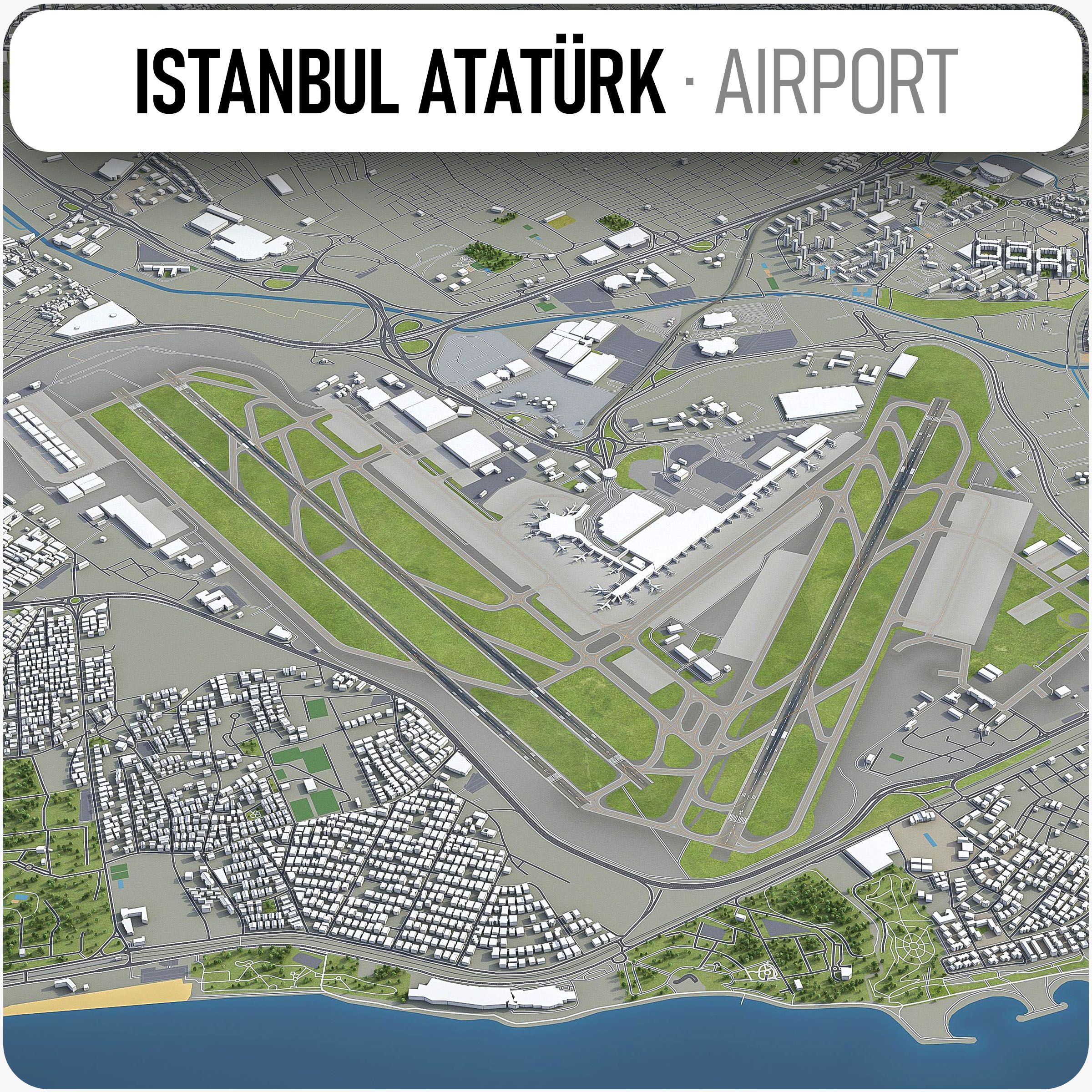 Istanbul Ataturk flygplats - ISL 3d model