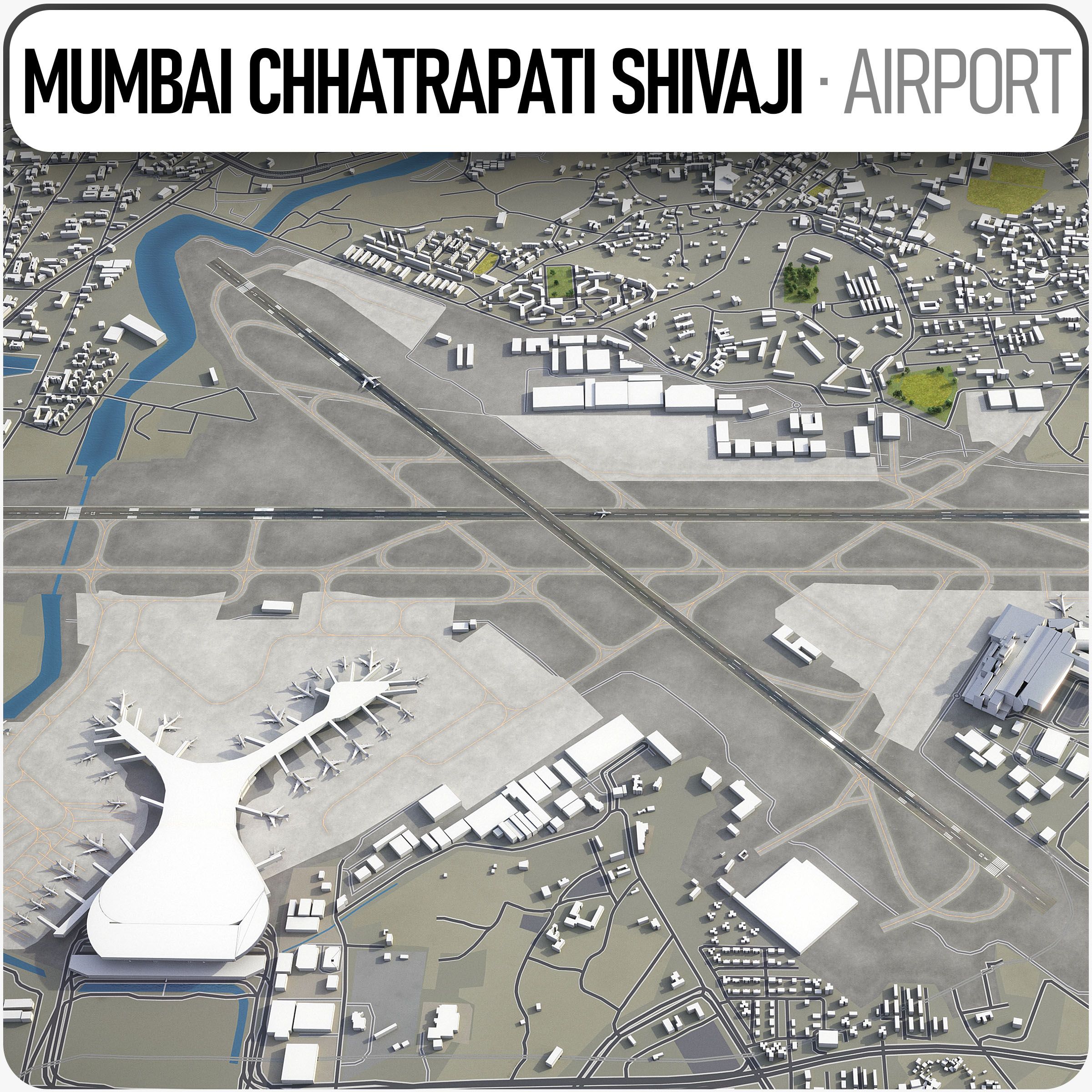 Chhatrapati Shivaji International Airport - BOM 3d model