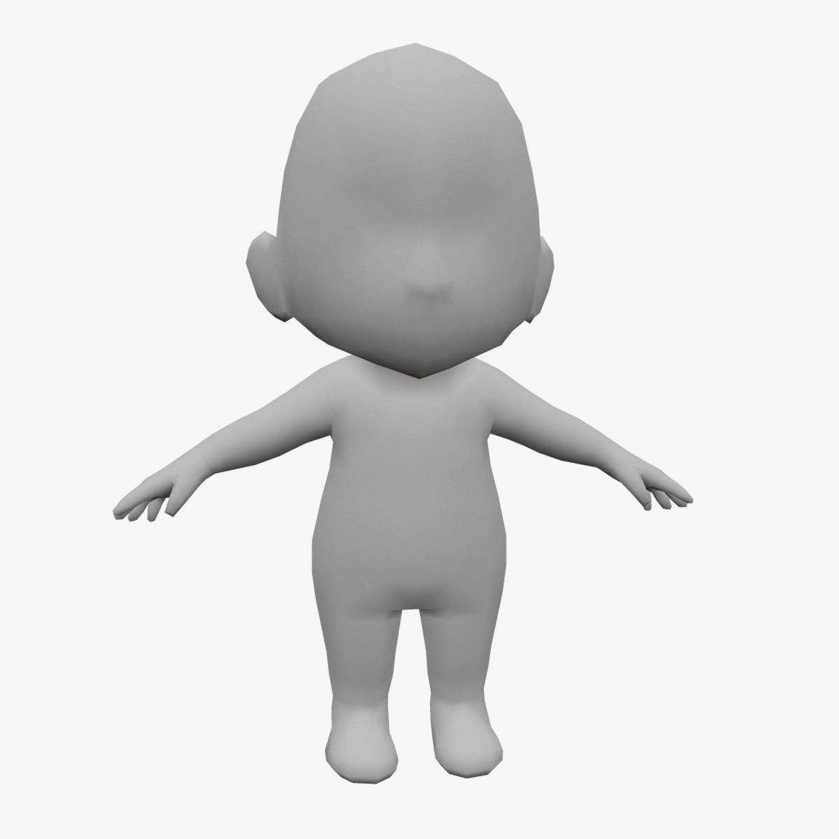 ちびBasemesh 3d model