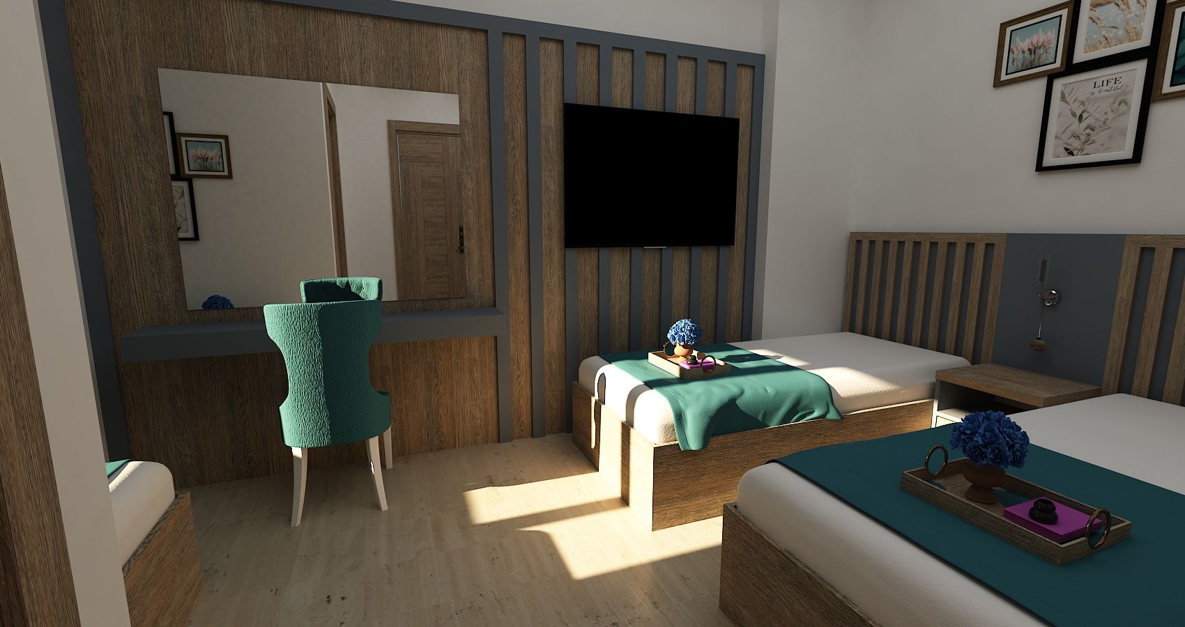 otel odası 3d model