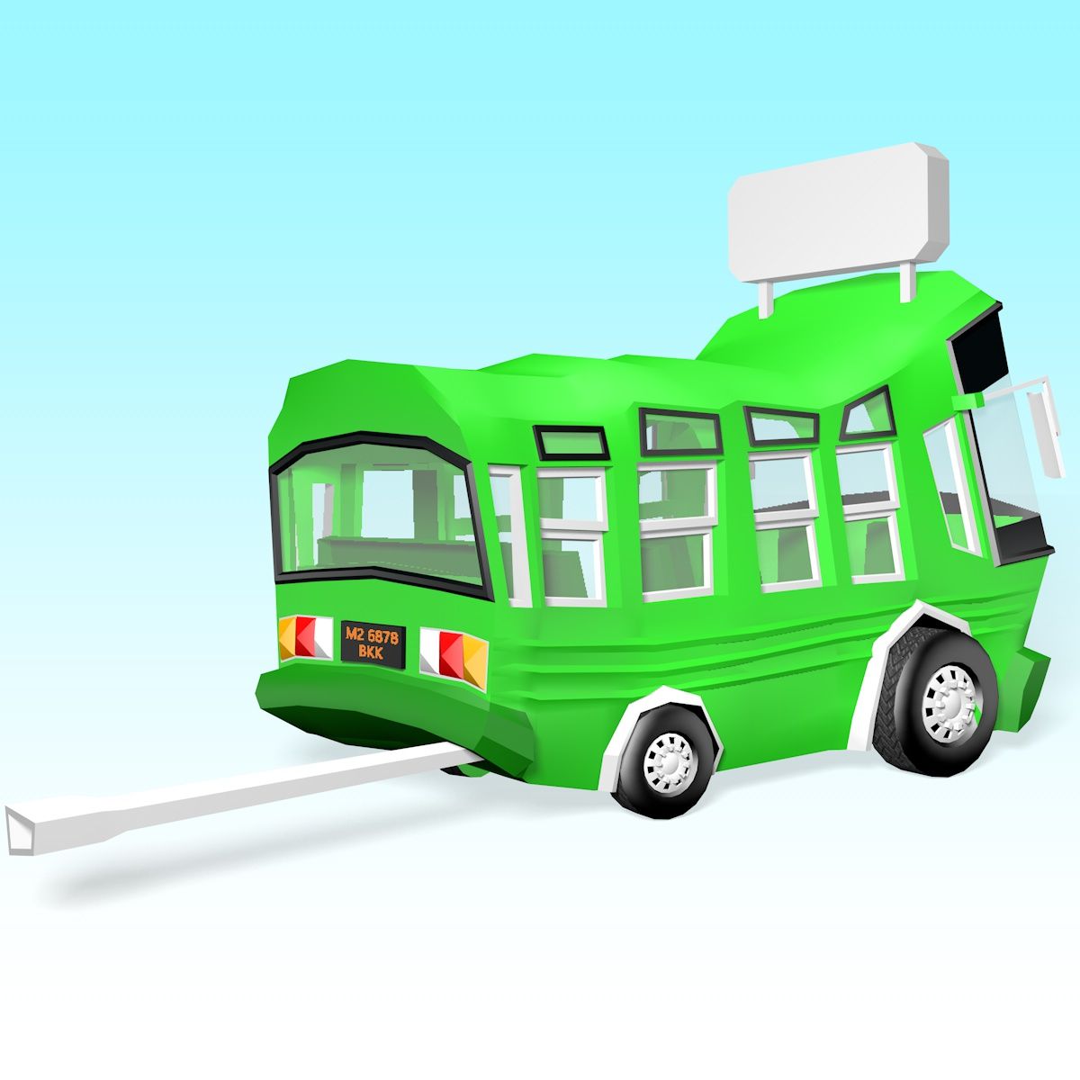 Buss royalty-free 3d model - Preview no. 5