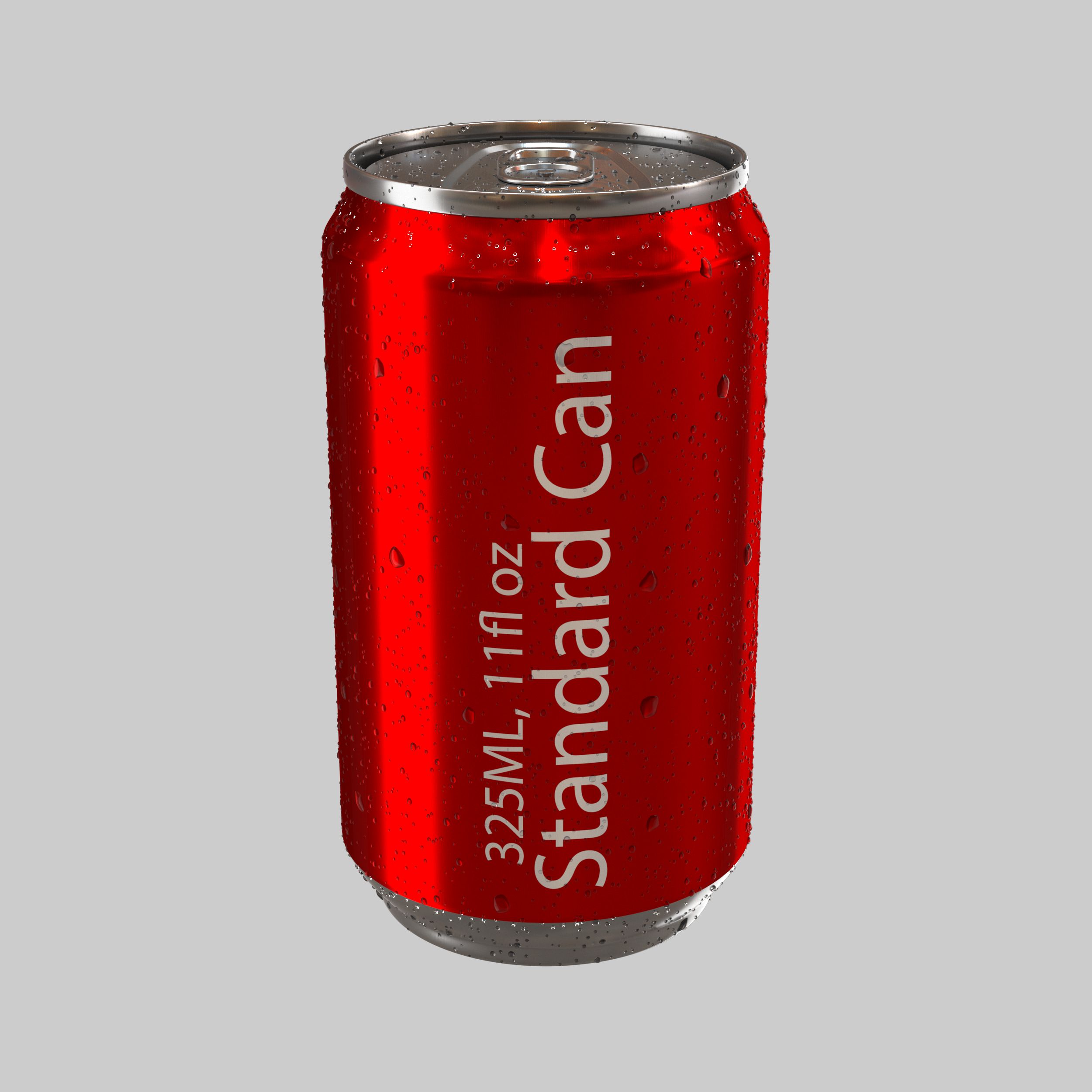 330ML 습식 표준 알루미늄 캔 3d model