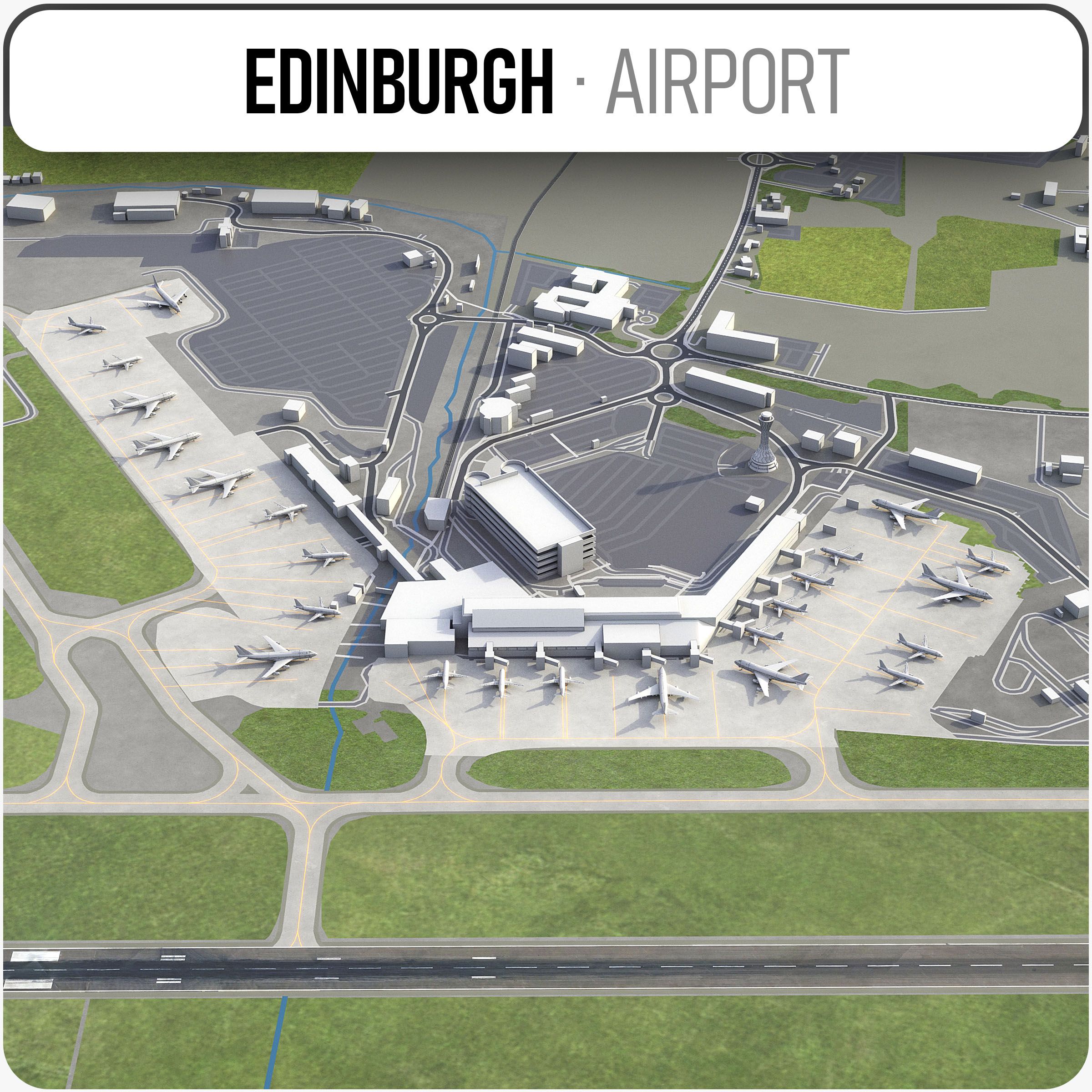 Edinburghs flygplats - EDI 3d model