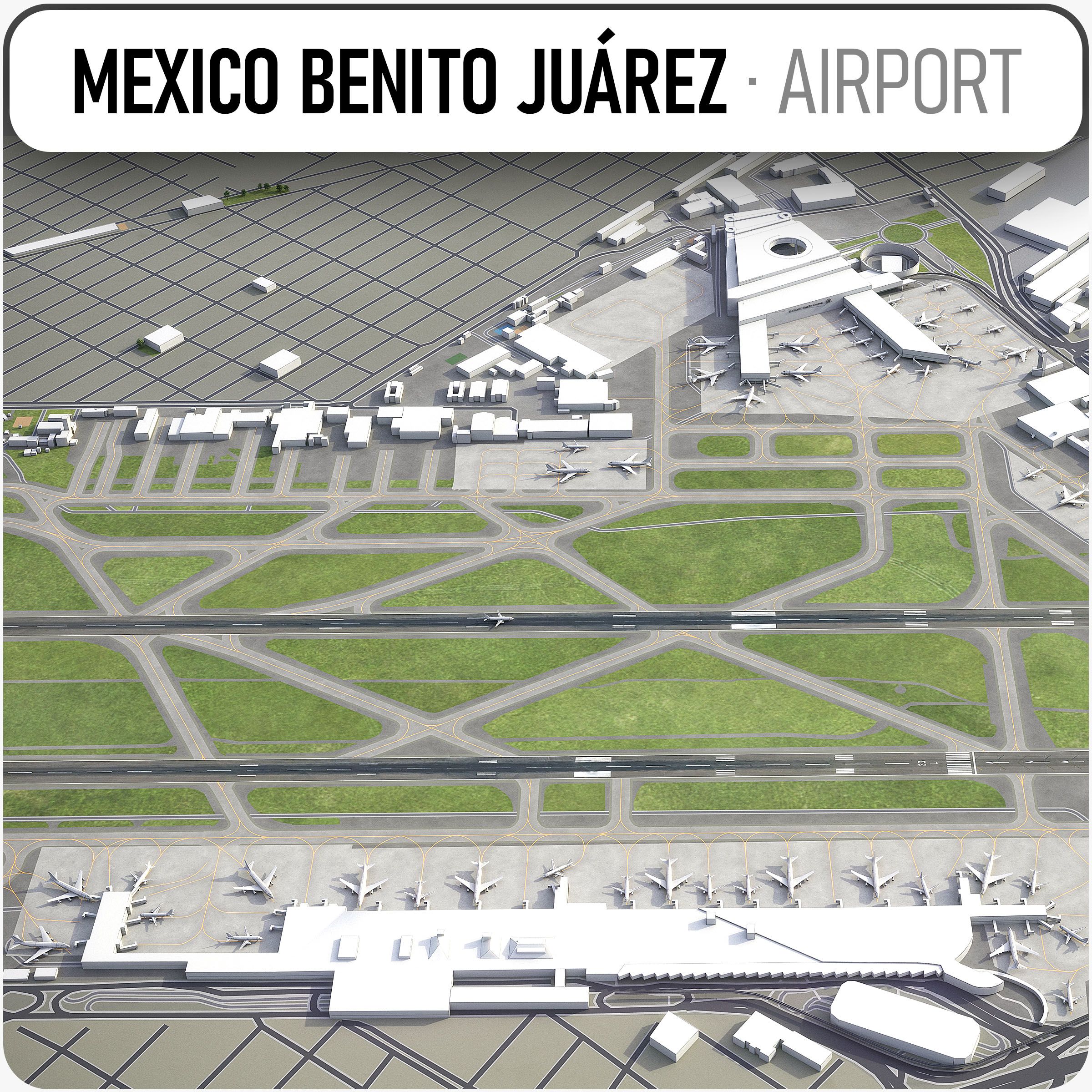 Mexico City internationella flygplats 3d model