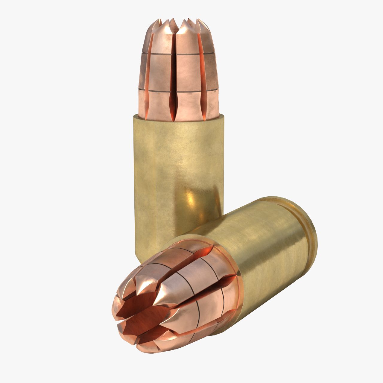 Radikalt invasiv projektil (RIP) 9mm ammunition 3d model