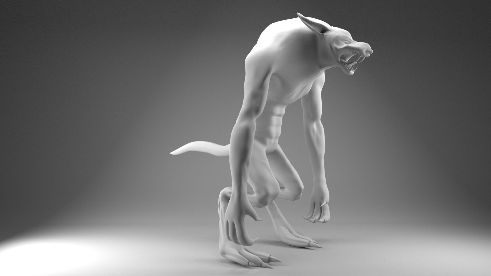 hombre-lobo modelo 3d