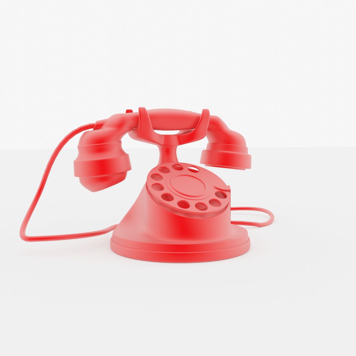 Téléphone antique - téléphone français 3d model