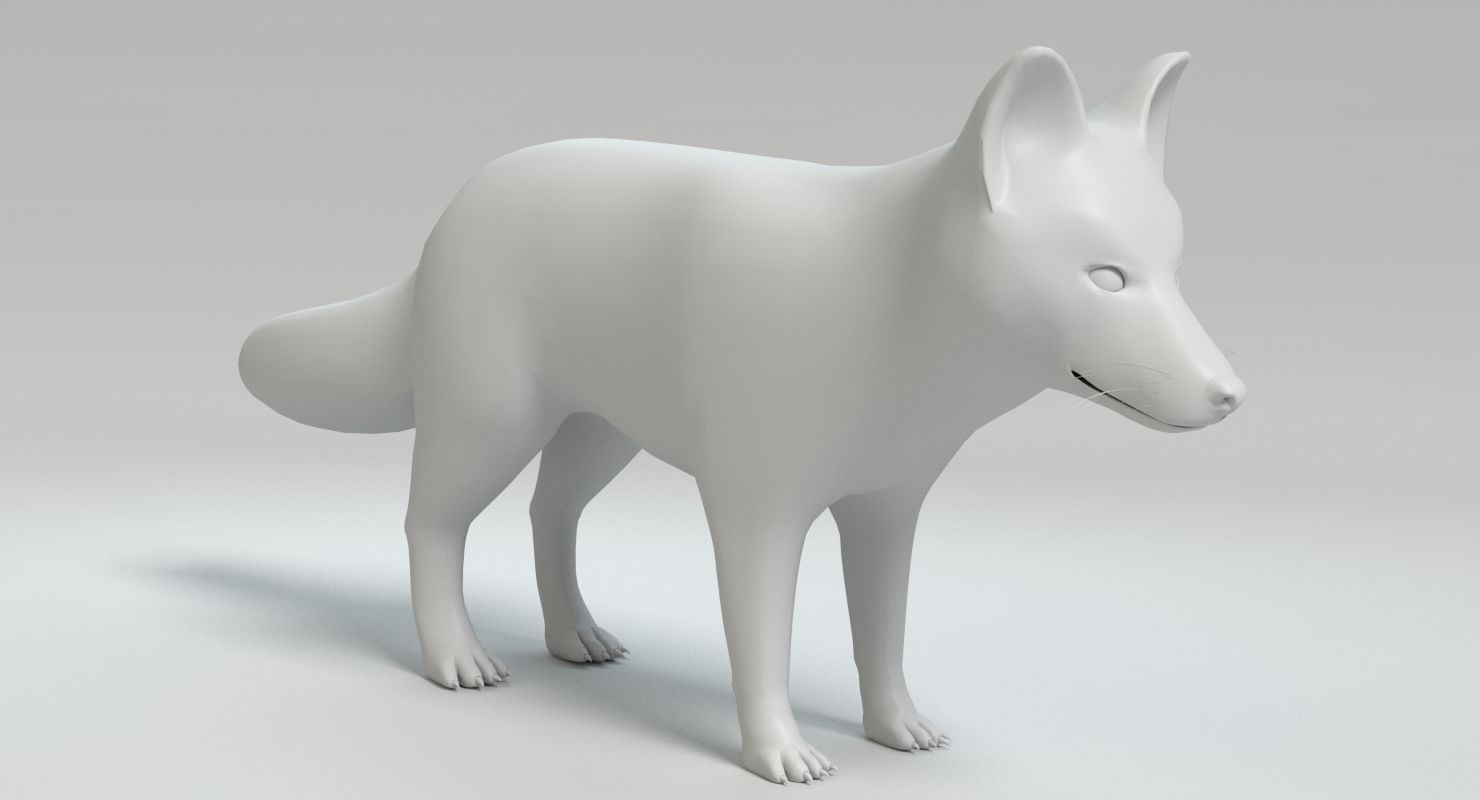 Fox royalty-free 3d model - Preview no. 11