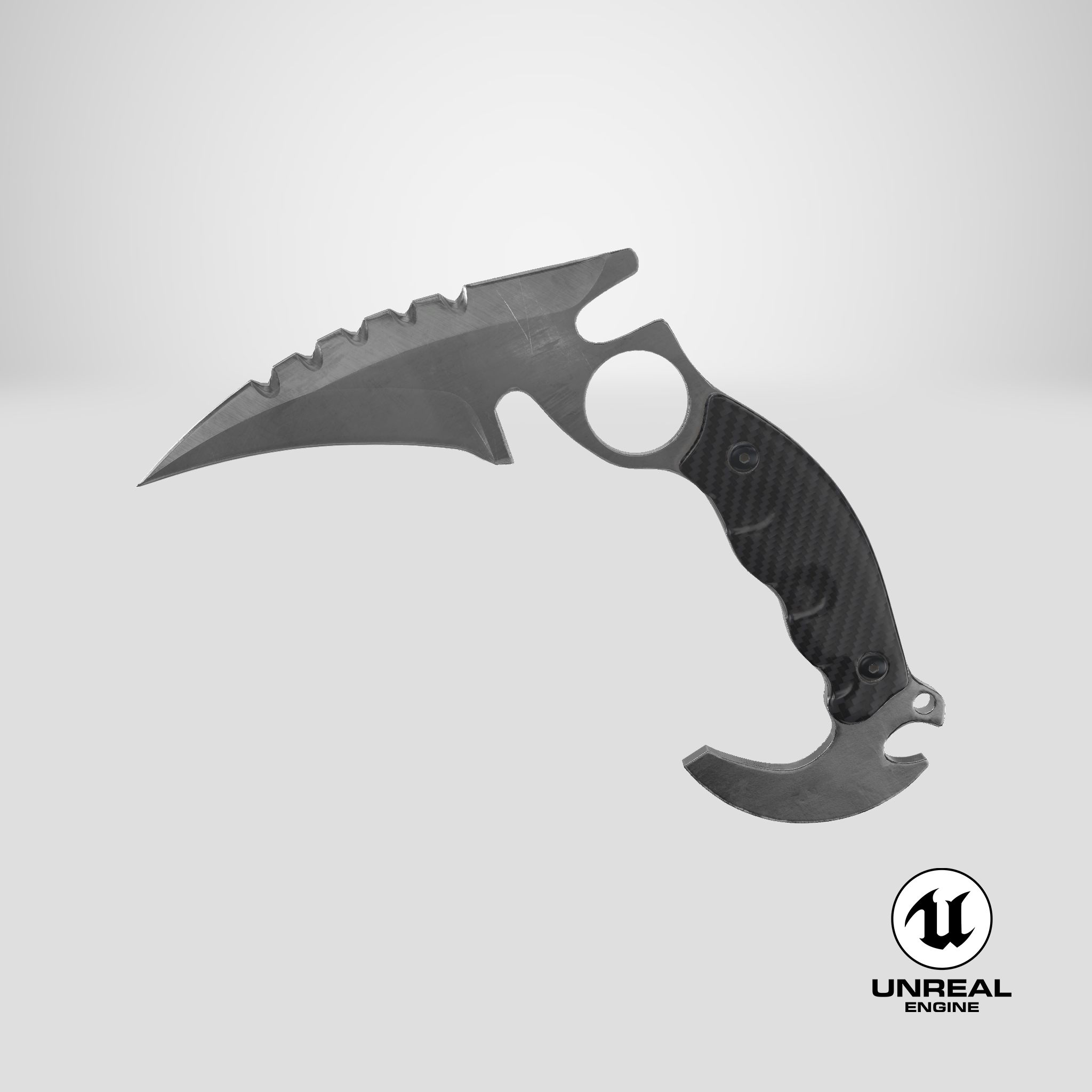 karambit royalty-free 3d model - Preview no. 22