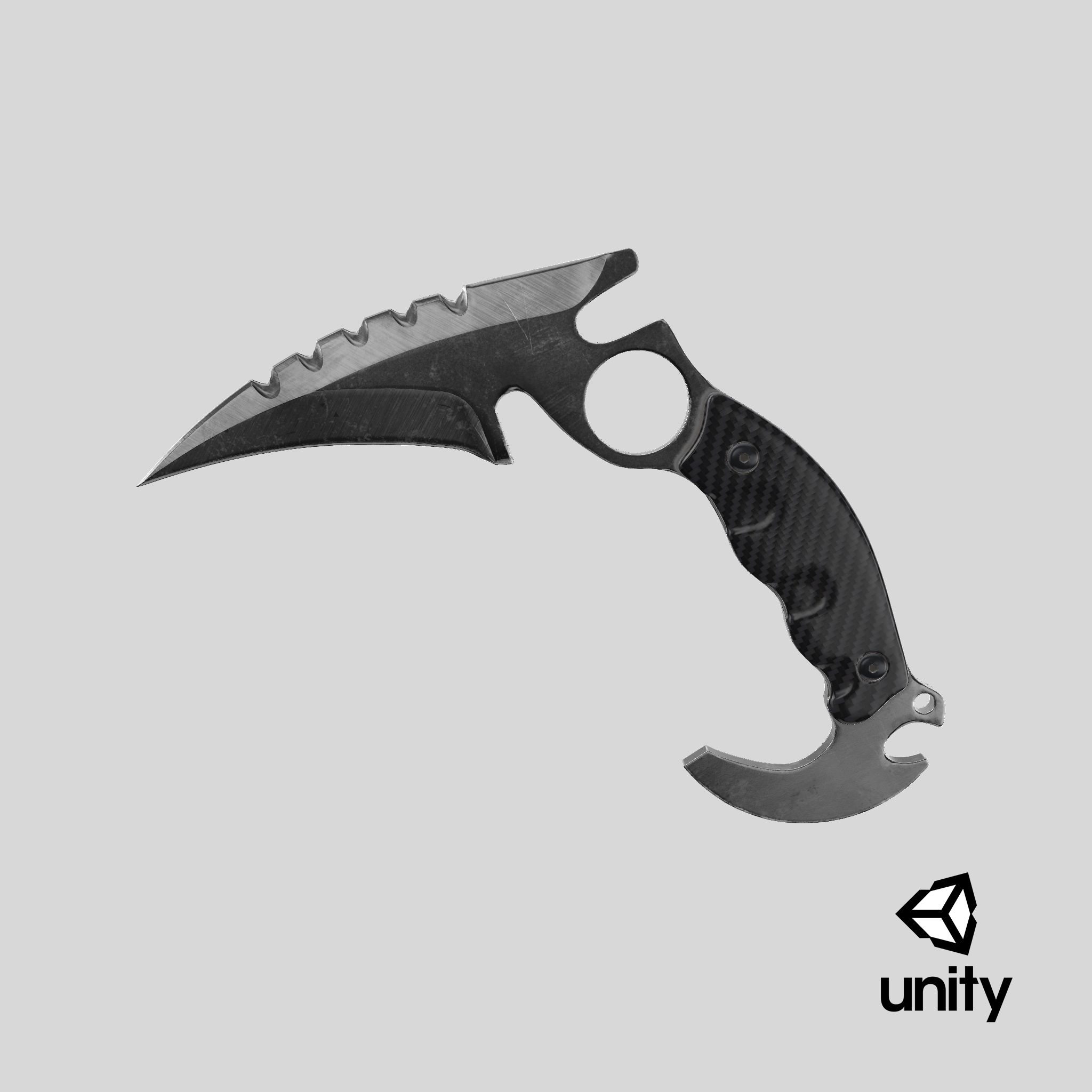 karambit royalty-free 3d model - Preview no. 23