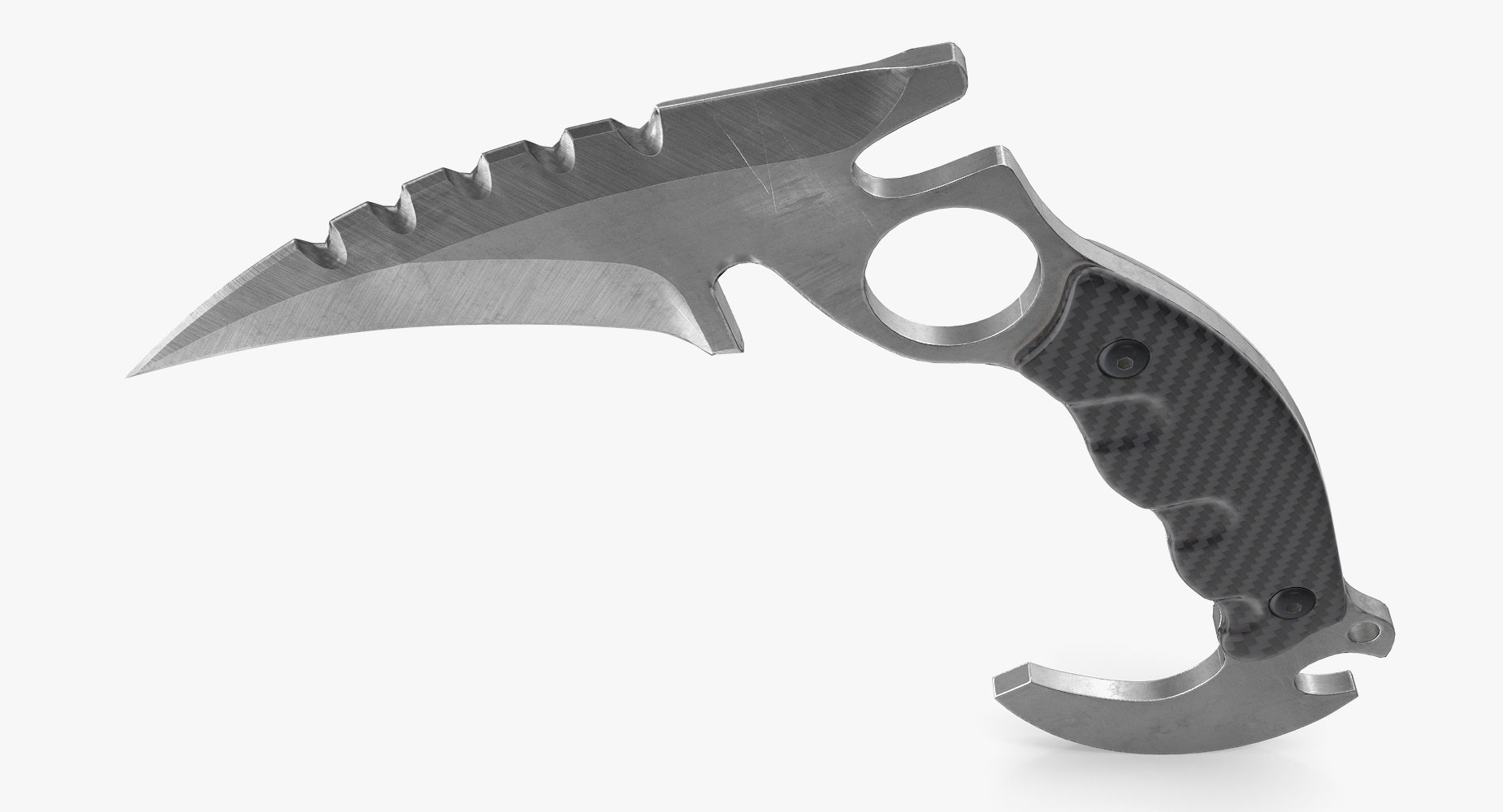 karambit royalty-free 3d model - Preview no. 2