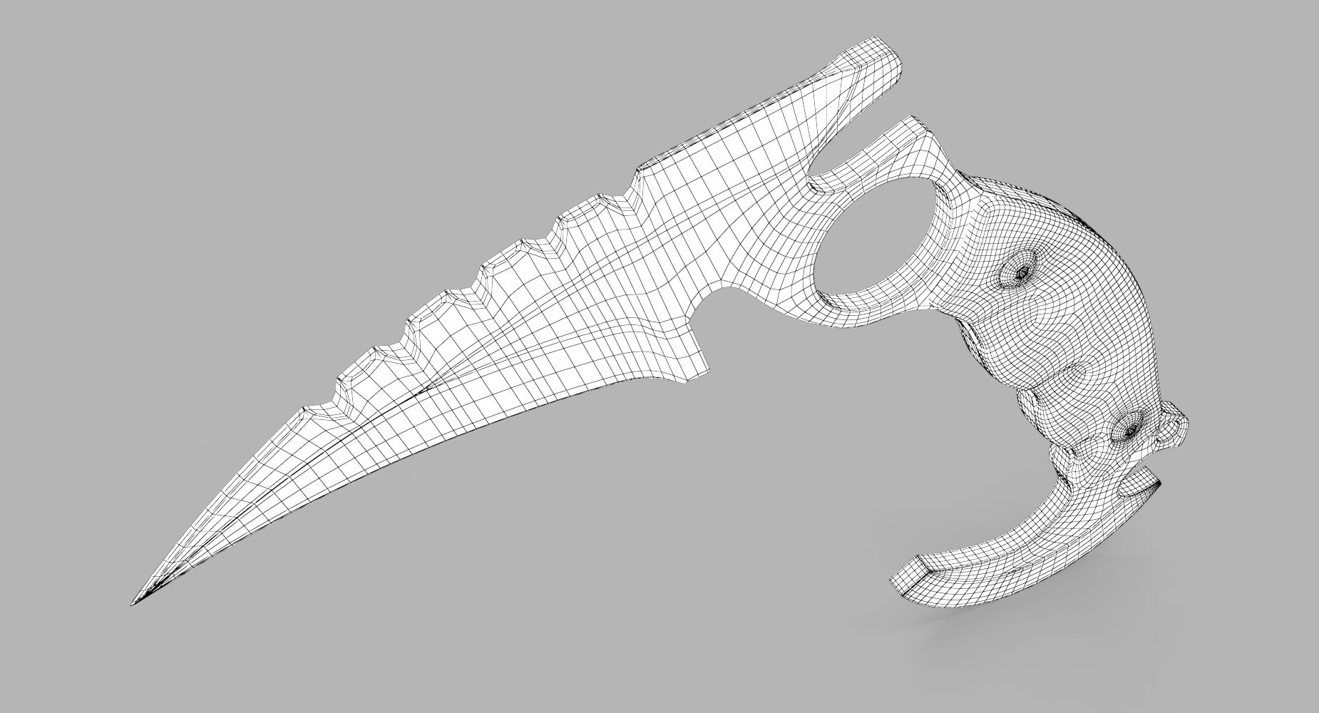 karambit royalty-free 3d model - Preview no. 15