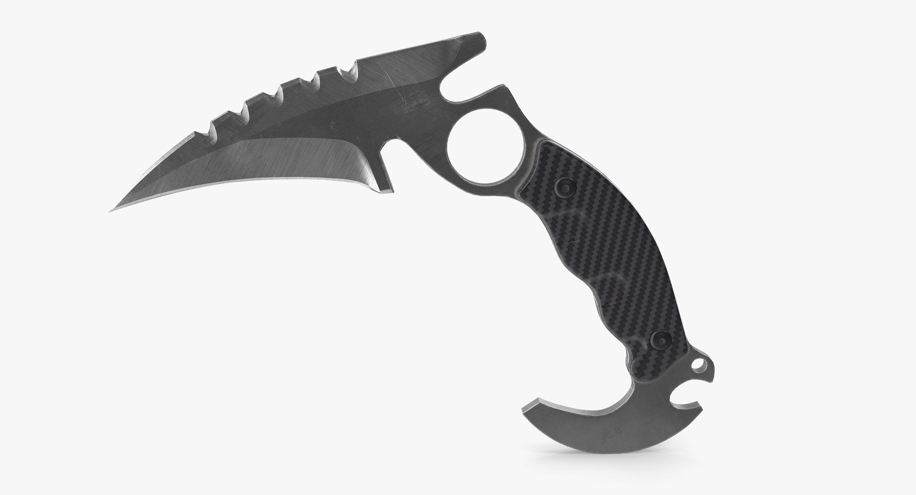 karambit royalty-free 3d model - Preview no. 5