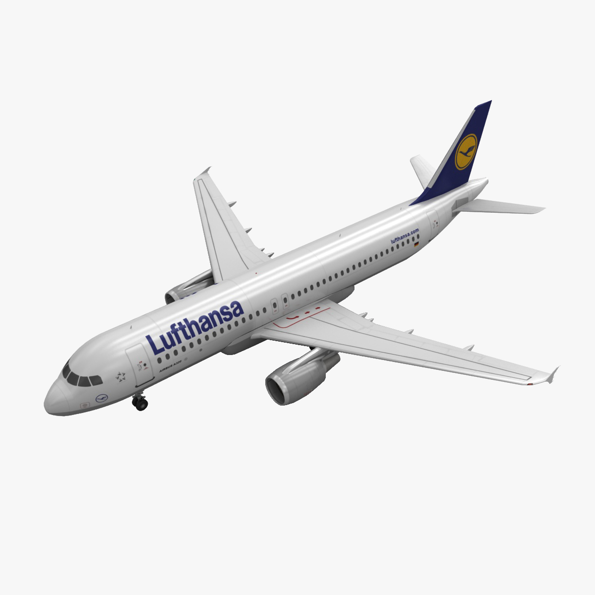 空中客车A320汉莎航空 3d model