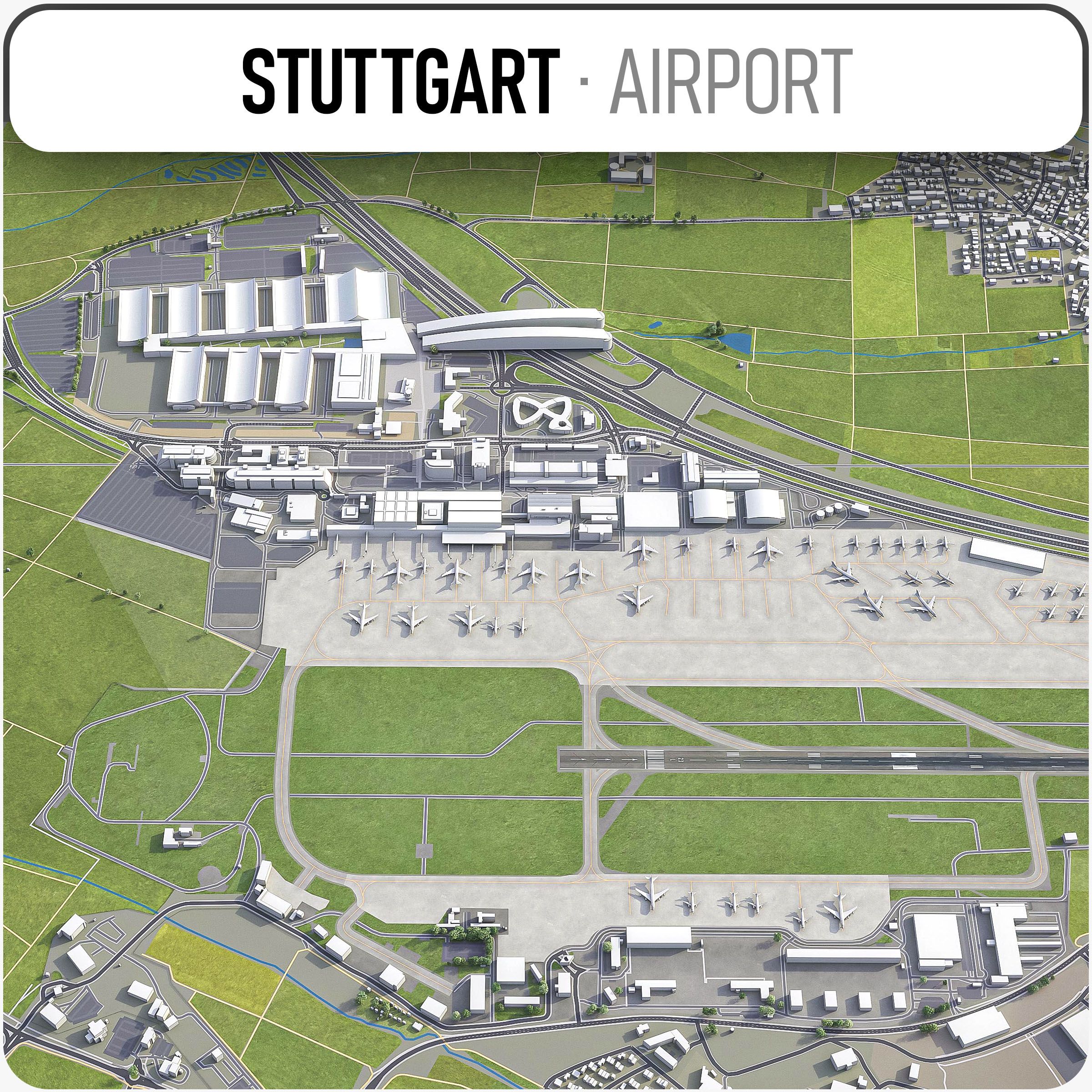 Stuttgarts flygplats - STR 3d model