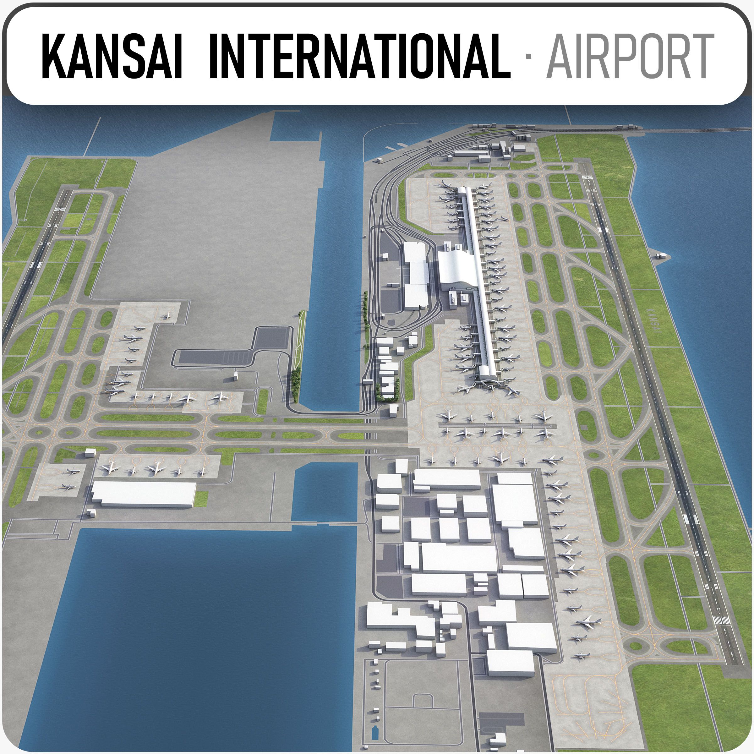 Kansai International Airport - KIX 3d model