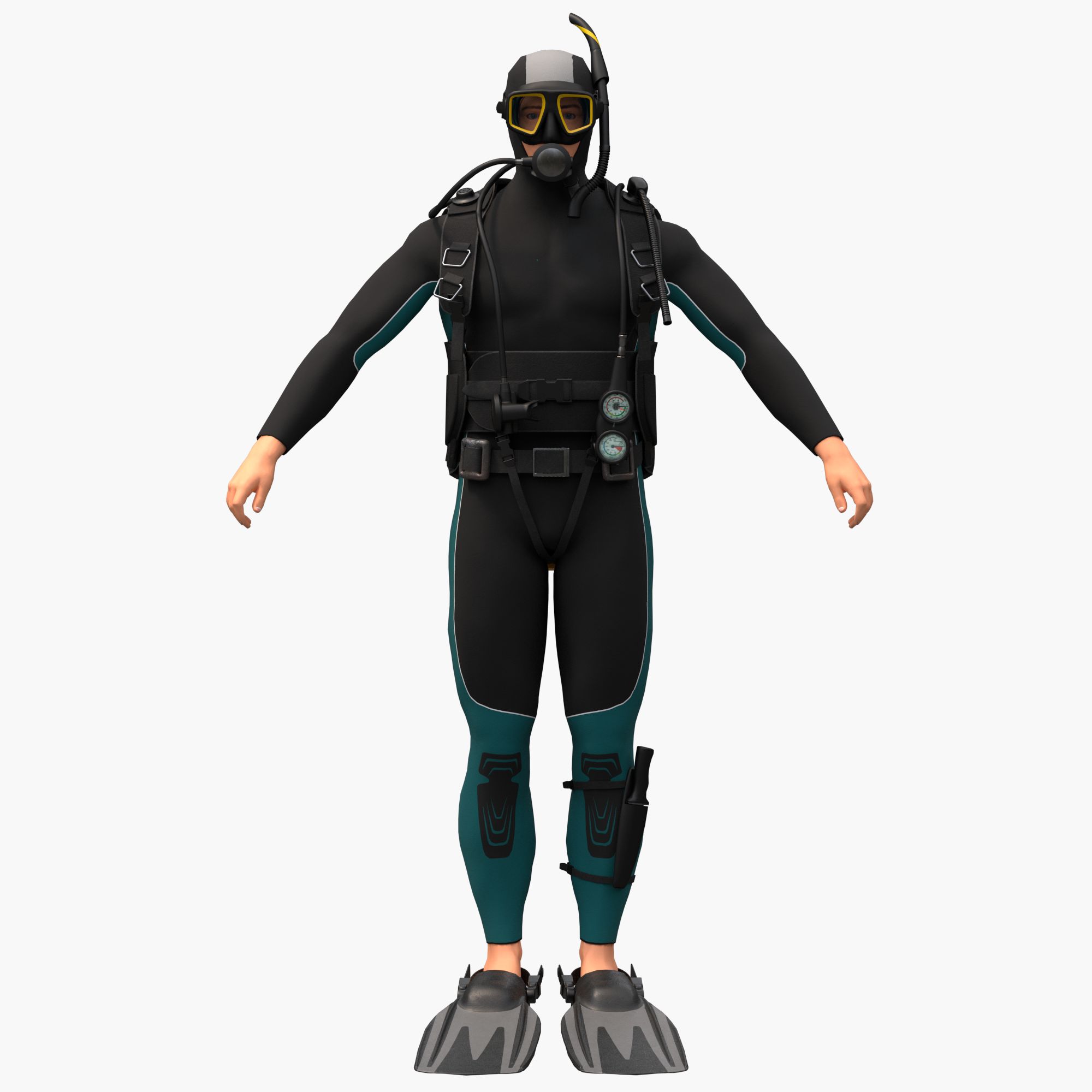 Scuba Diver 3d model