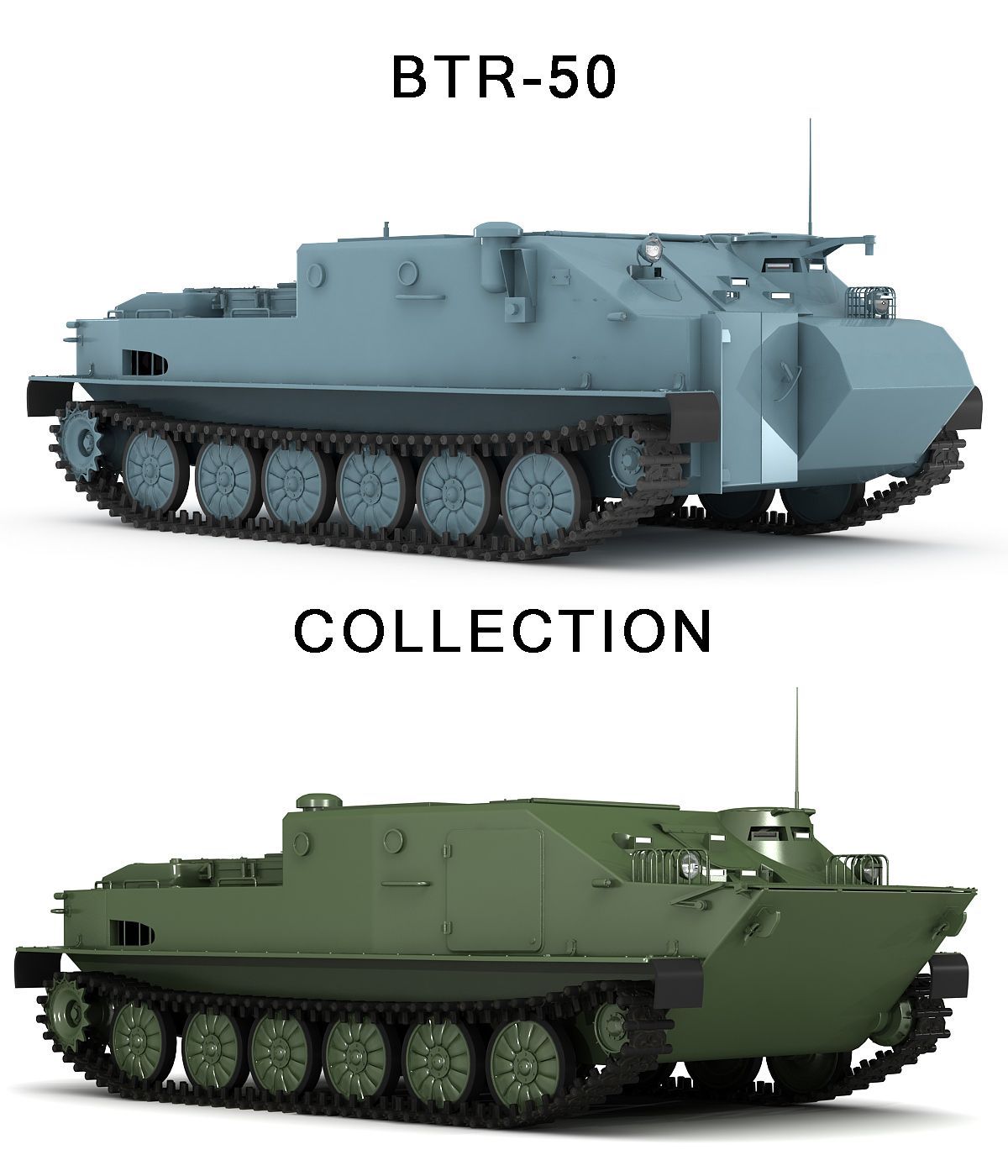 Collezione BTR-50 3d model