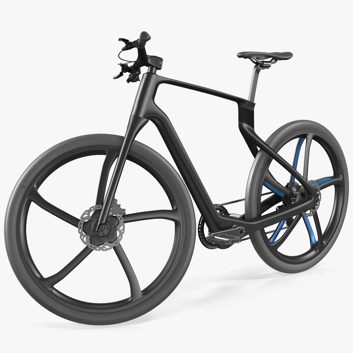 Bicicletta da strada elettrica in carbonio attrezzata 3d model