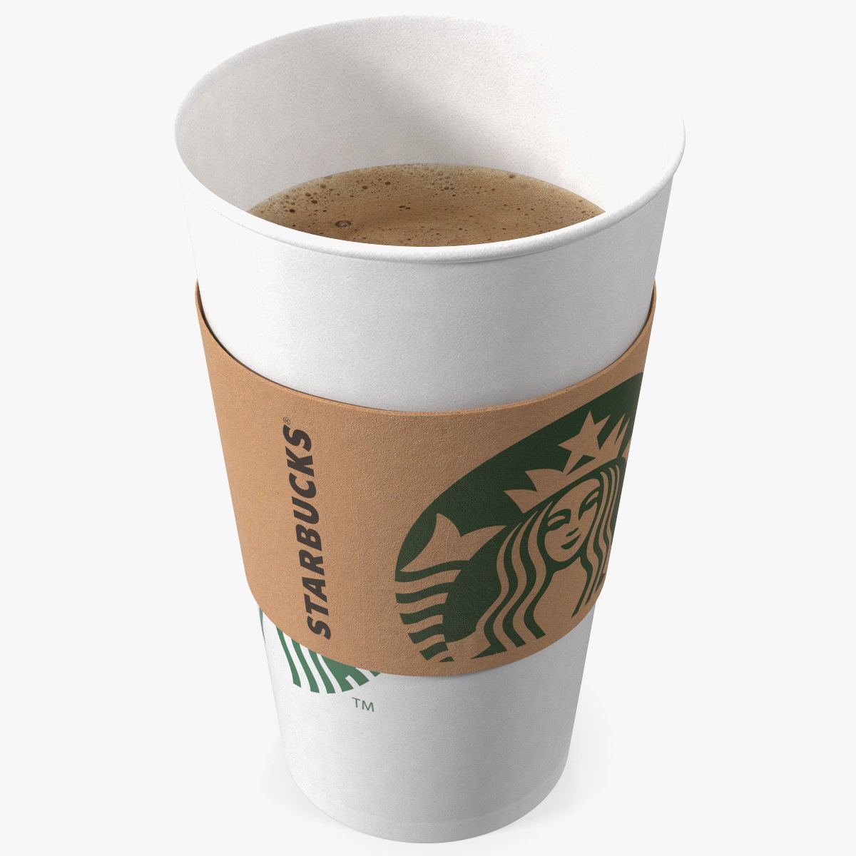 Starbucks Kahveli Kağıt Bardak 3d model