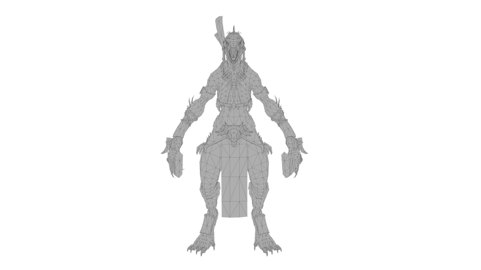 lizardmen royalty-free 3d model - Preview no. 14