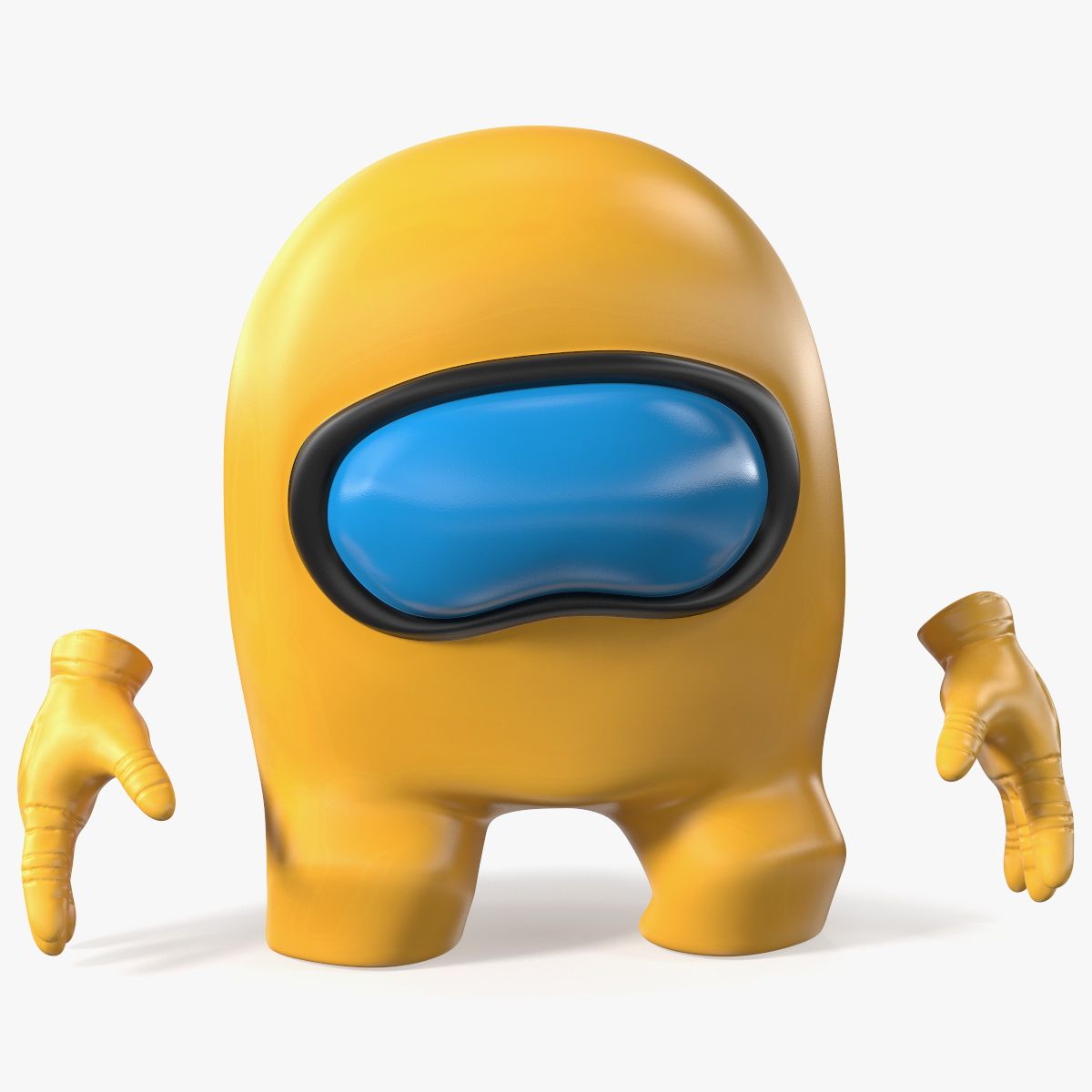 Tra noi il personaggio triste giallo 3d model