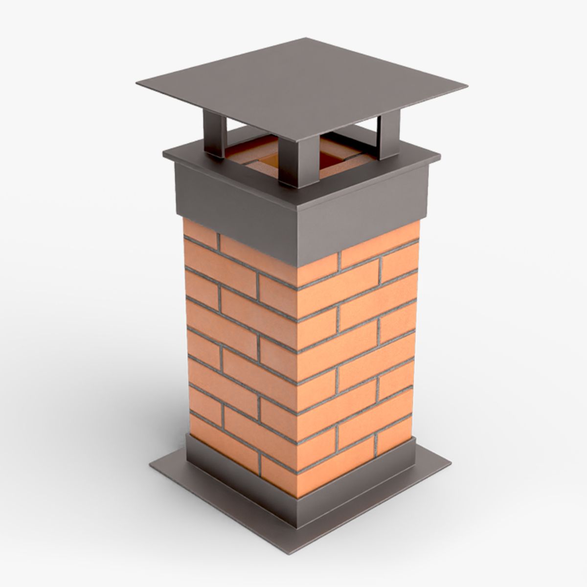 Brick Chimney Square 3d model