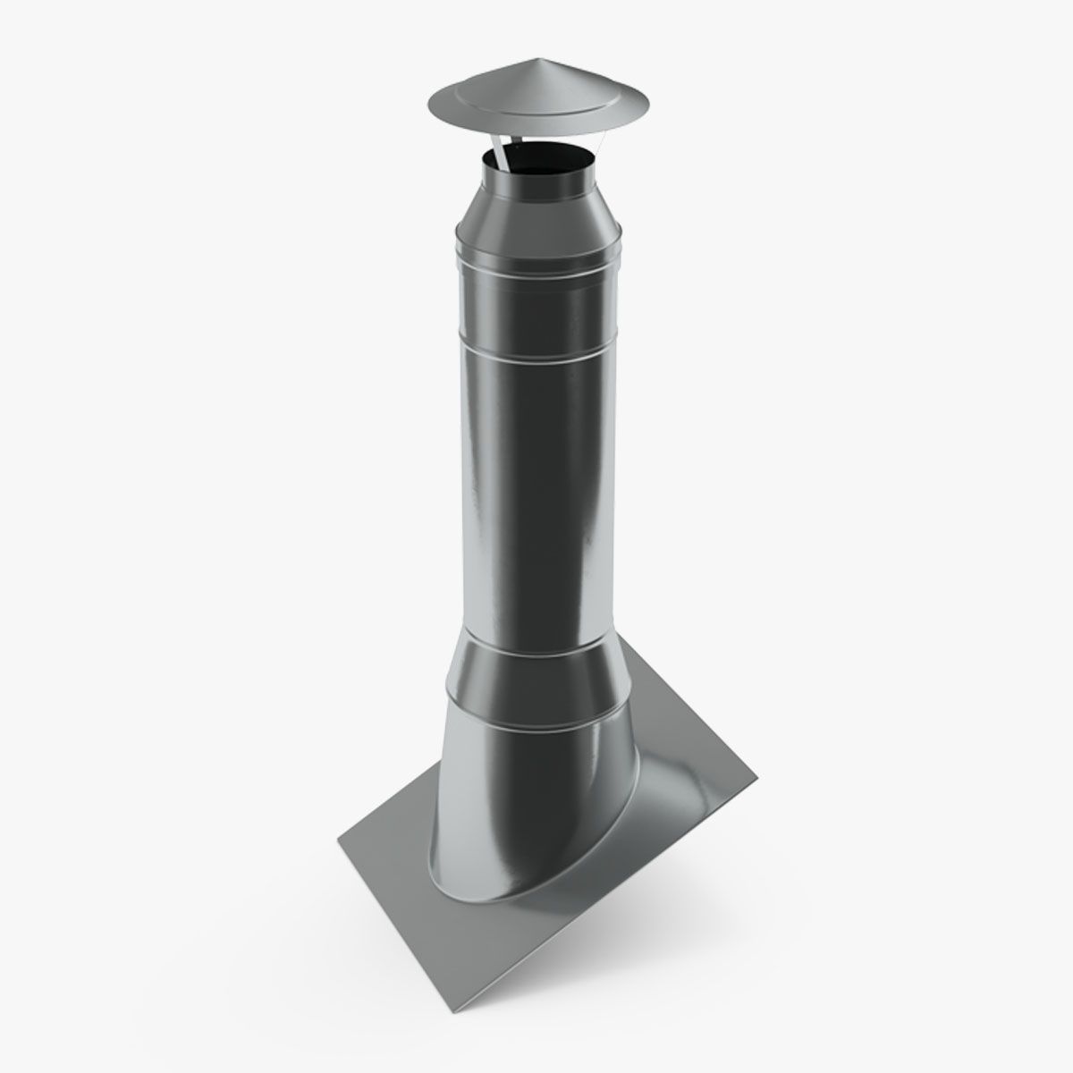 Stainless Steel Chimney Corner Base 3d model