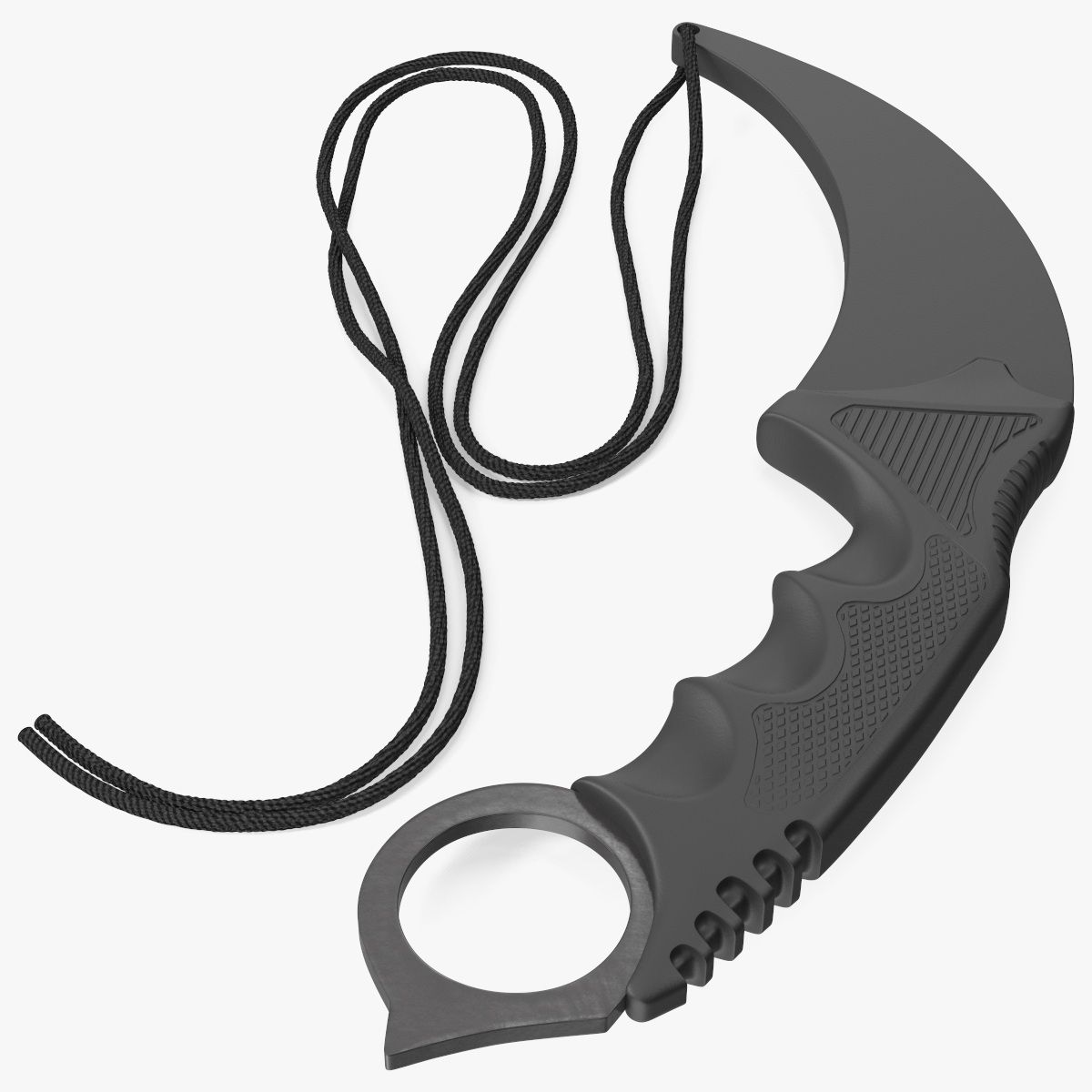 Karambit Pocket Knife Black in Sheath 3d model