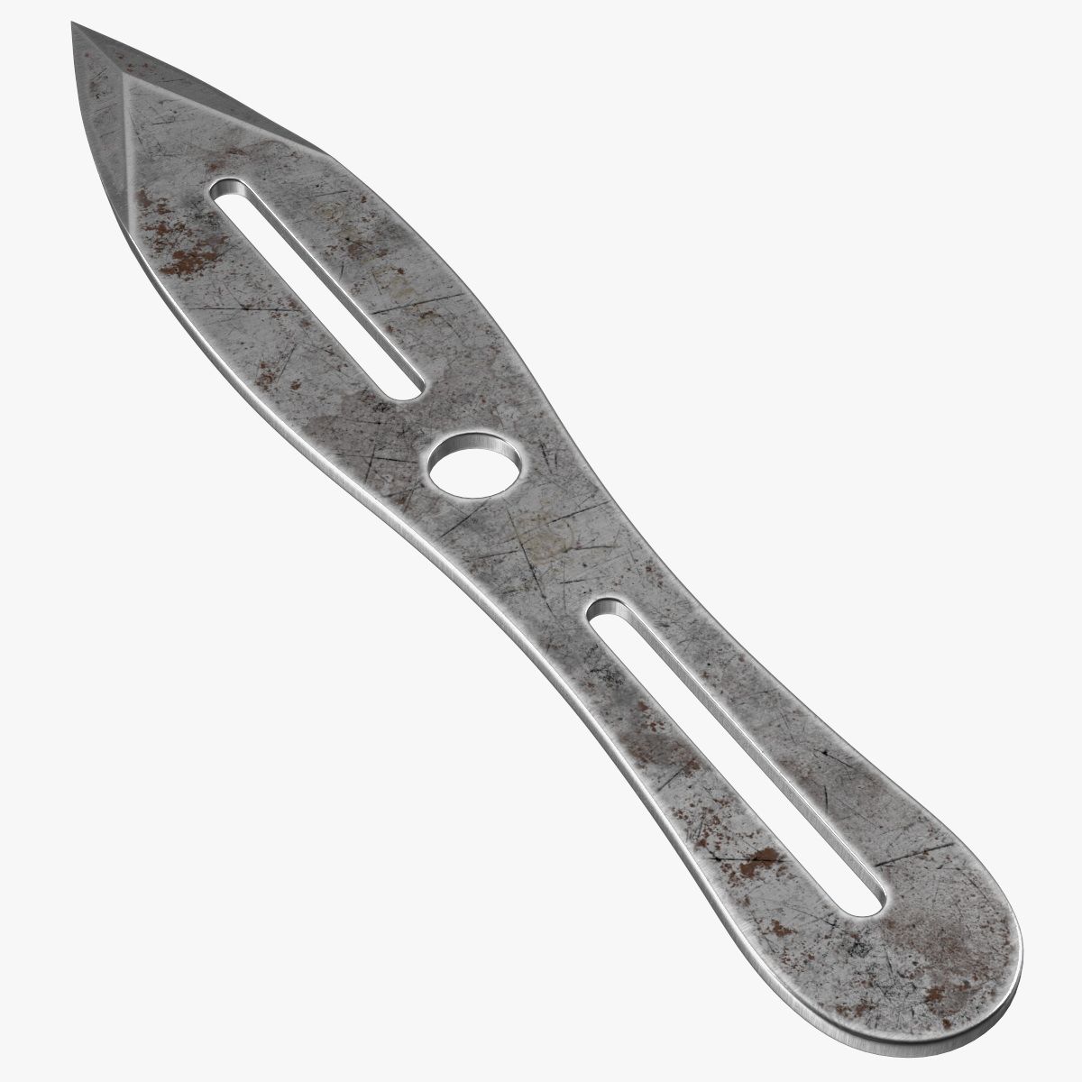 Broadhead Throwing Knife Used 3d model