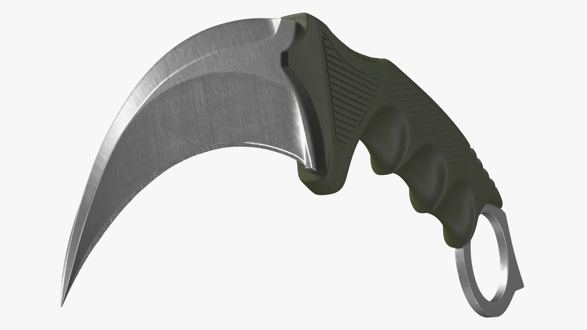 Hunting Karambit Knife Steel royalty-free 3d model - Preview no. 14