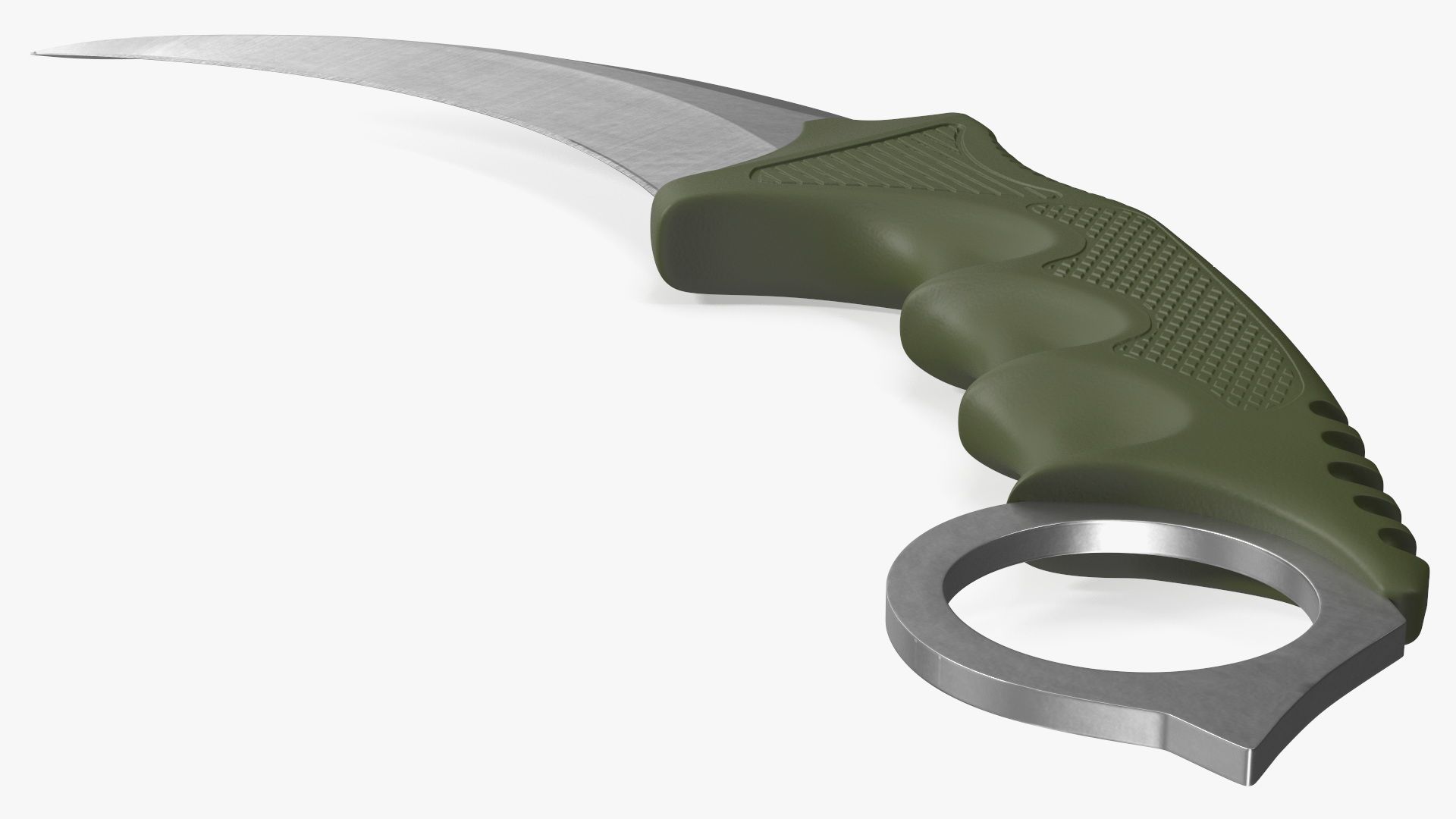 Hunting Karambit Knife Steel royalty-free 3d model - Preview no. 13