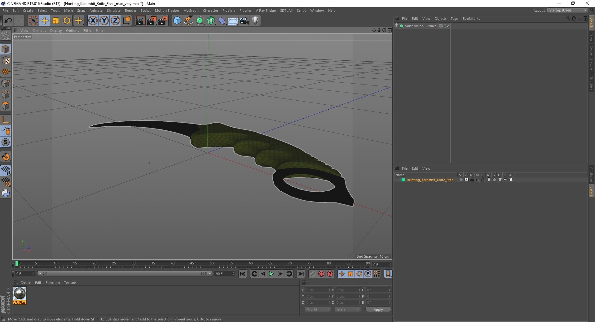 Hunting Karambit Knife Steel royalty-free 3d model - Preview no. 24