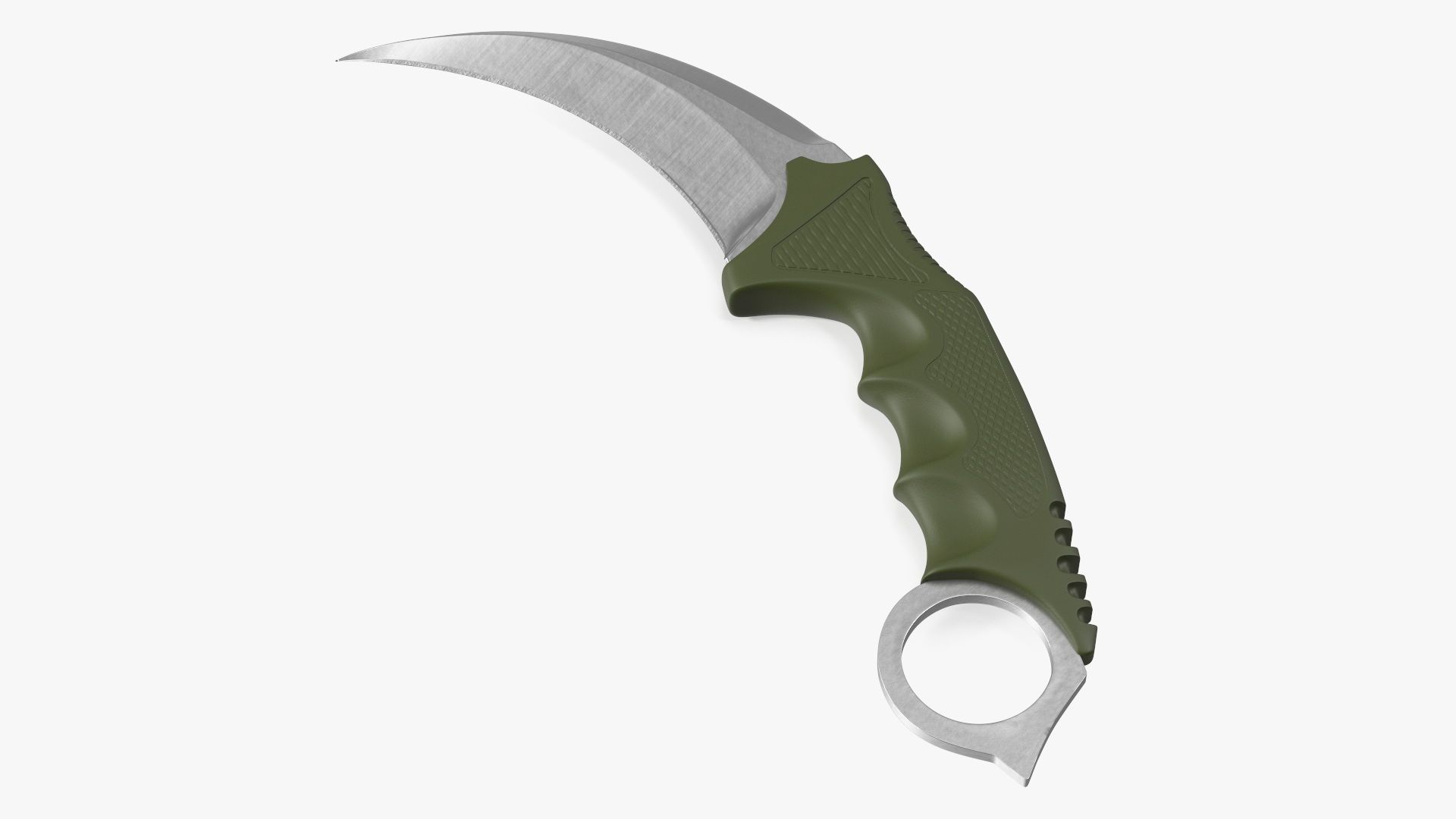 Hunting Karambit Knife Steel royalty-free 3d model - Preview no. 2