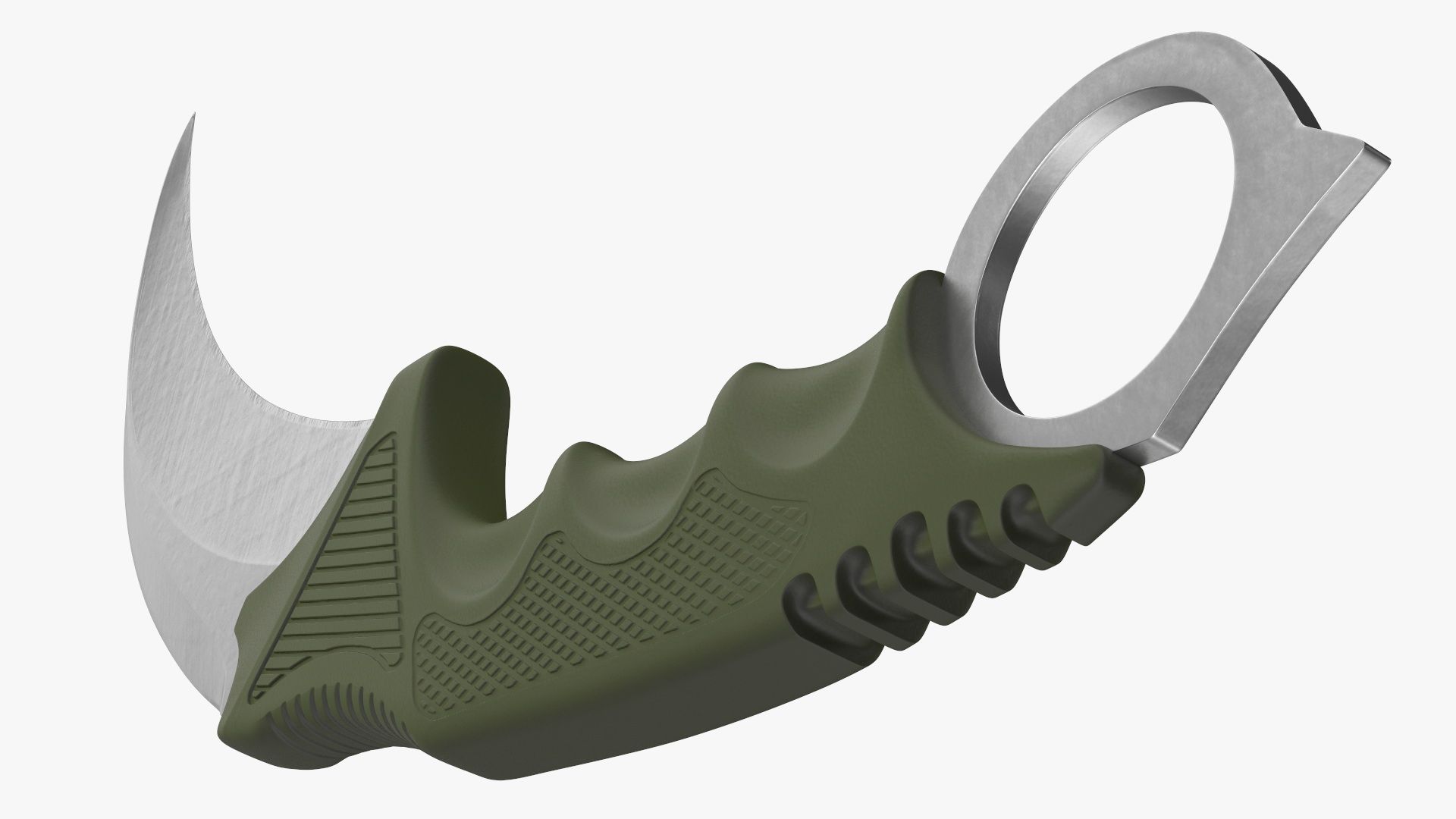 Hunting Karambit Knife Steel royalty-free 3d model - Preview no. 15