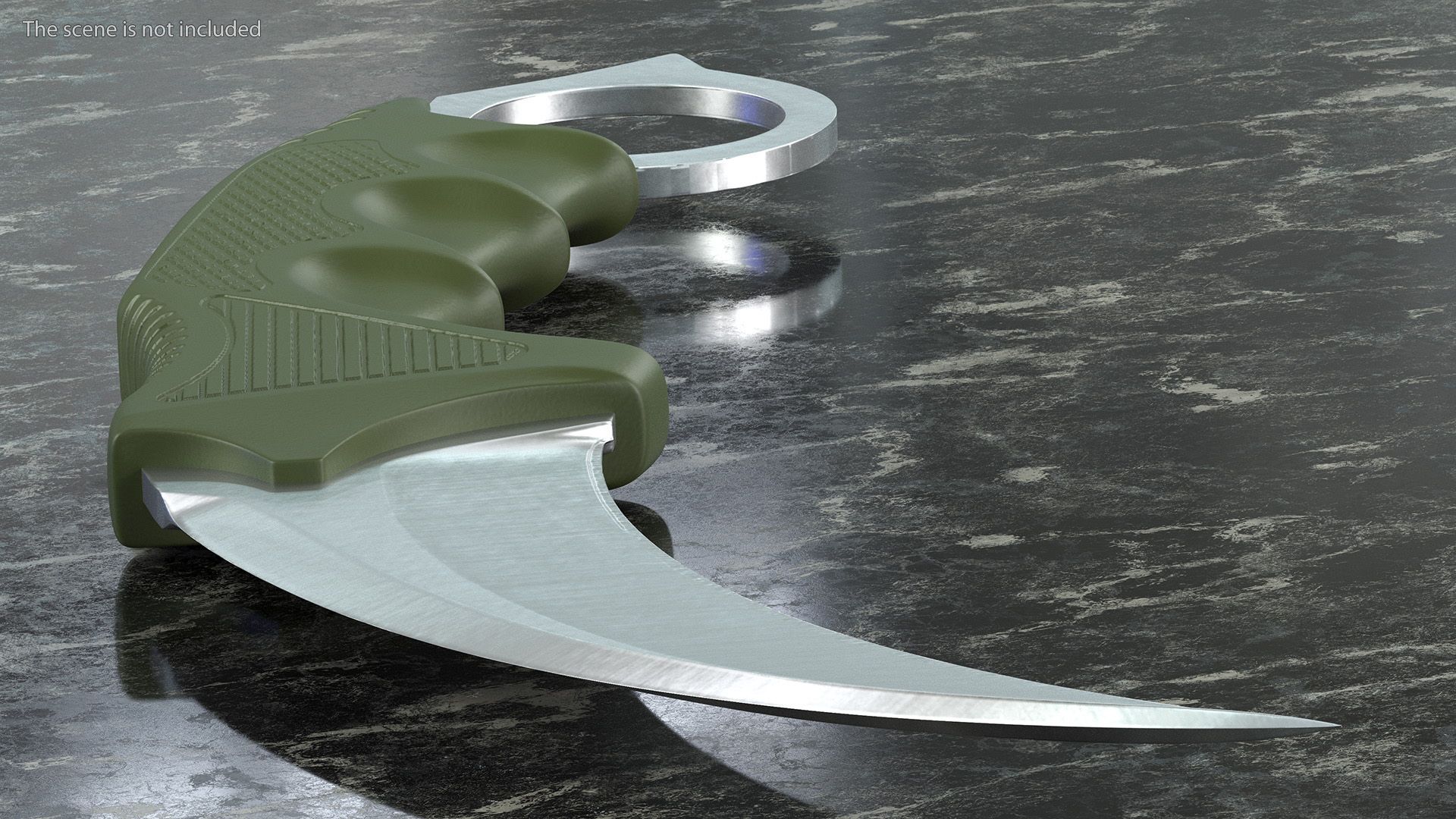 Hunting Karambit Knife Steel royalty-free 3d model - Preview no. 6