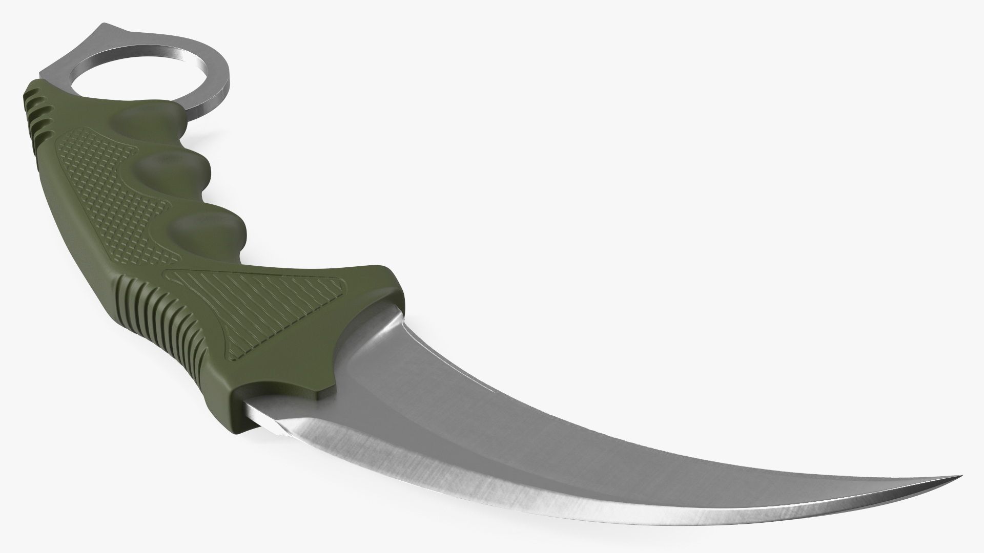 Hunting Karambit Knife Steel royalty-free 3d model - Preview no. 11