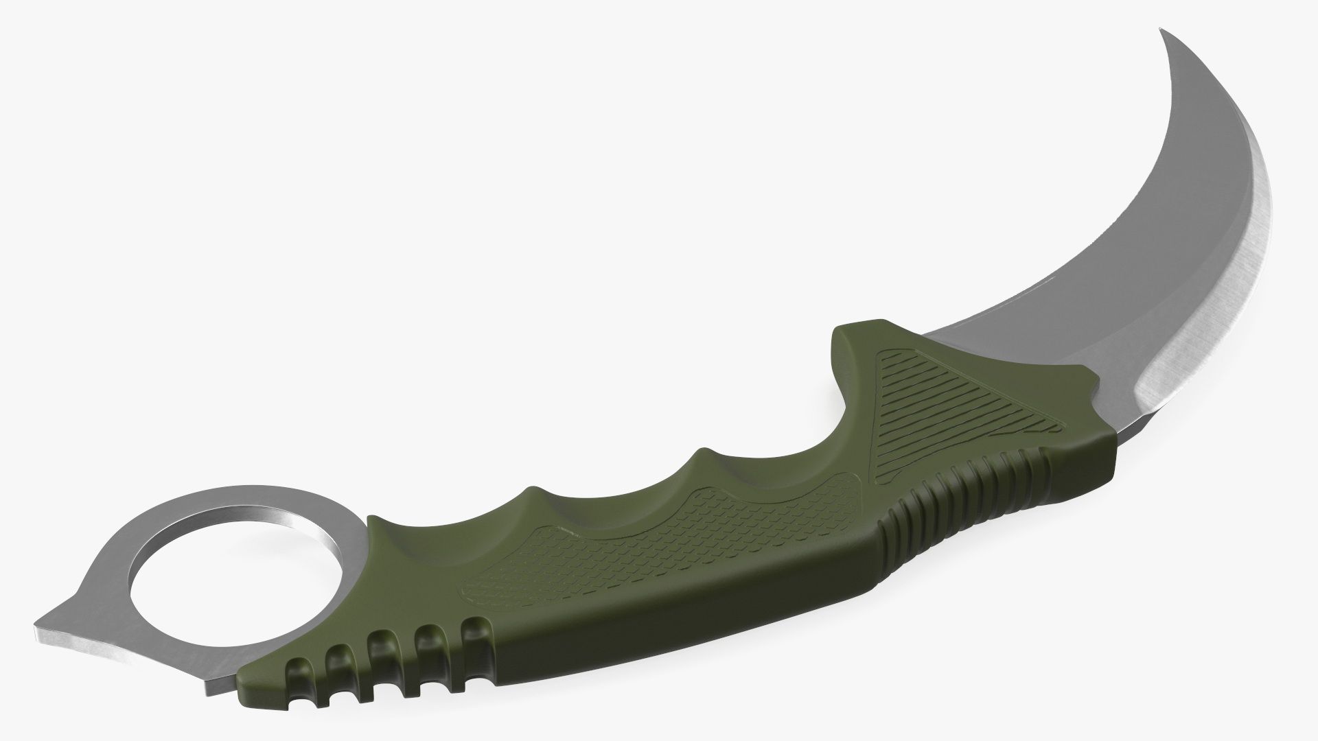 Hunting Karambit Knife Steel royalty-free 3d model - Preview no. 10