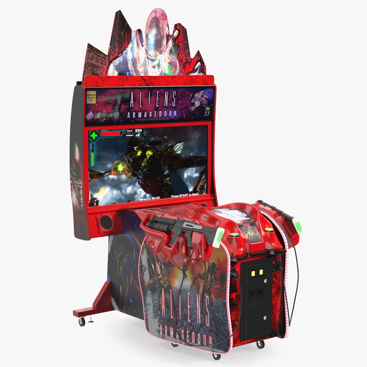 Aliens Armageddon Arcade Shooting Game On State 3d model