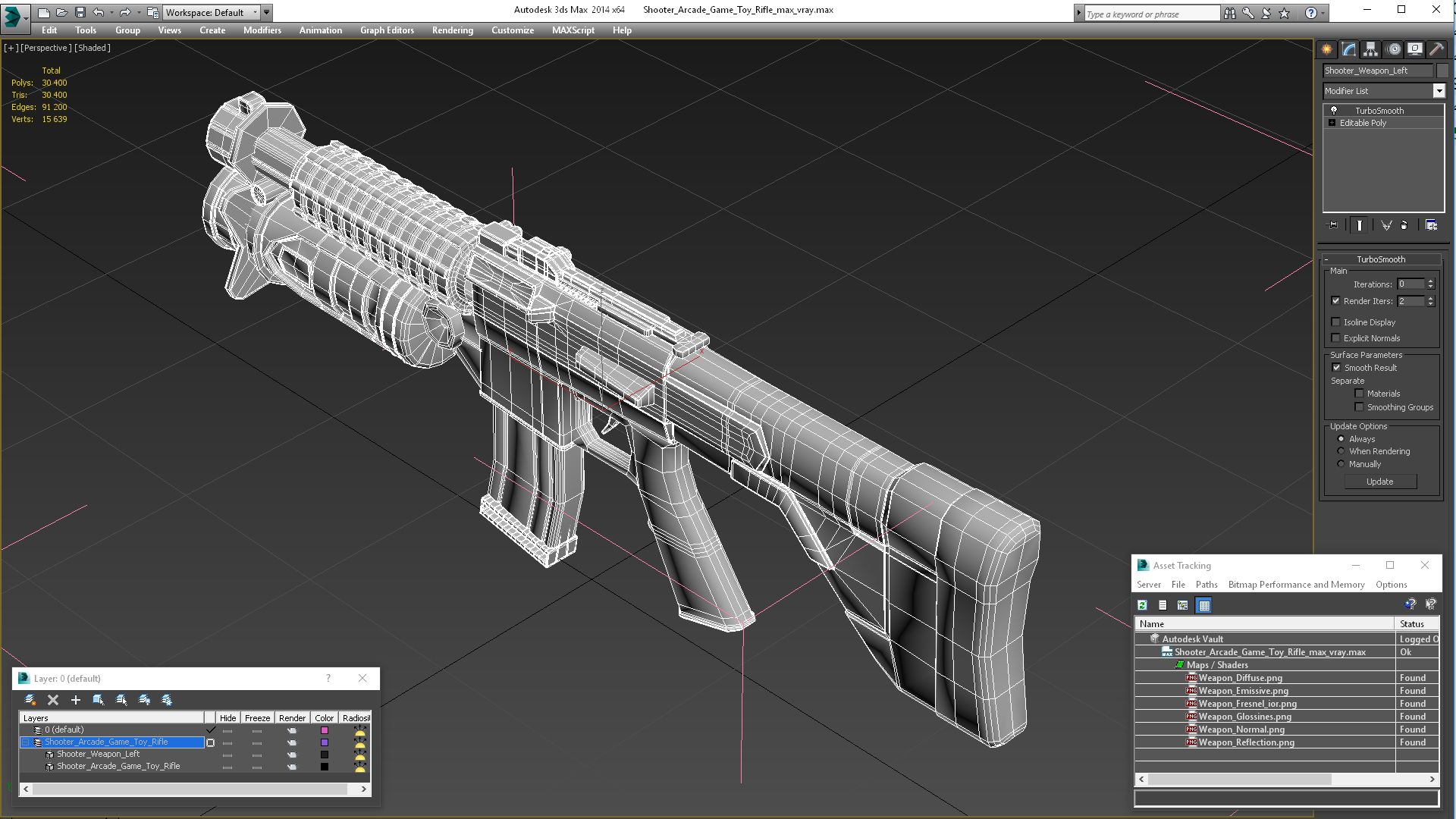 Shooter Arcade Game Toy Rifle royalty-free 3d model - Preview no. 20