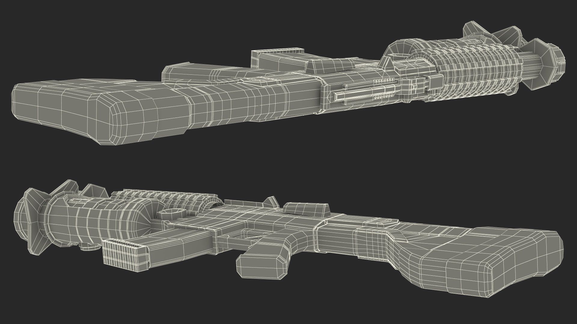 Shooter Arcade Game Toy Rifle royalty-free 3d model - Preview no. 27