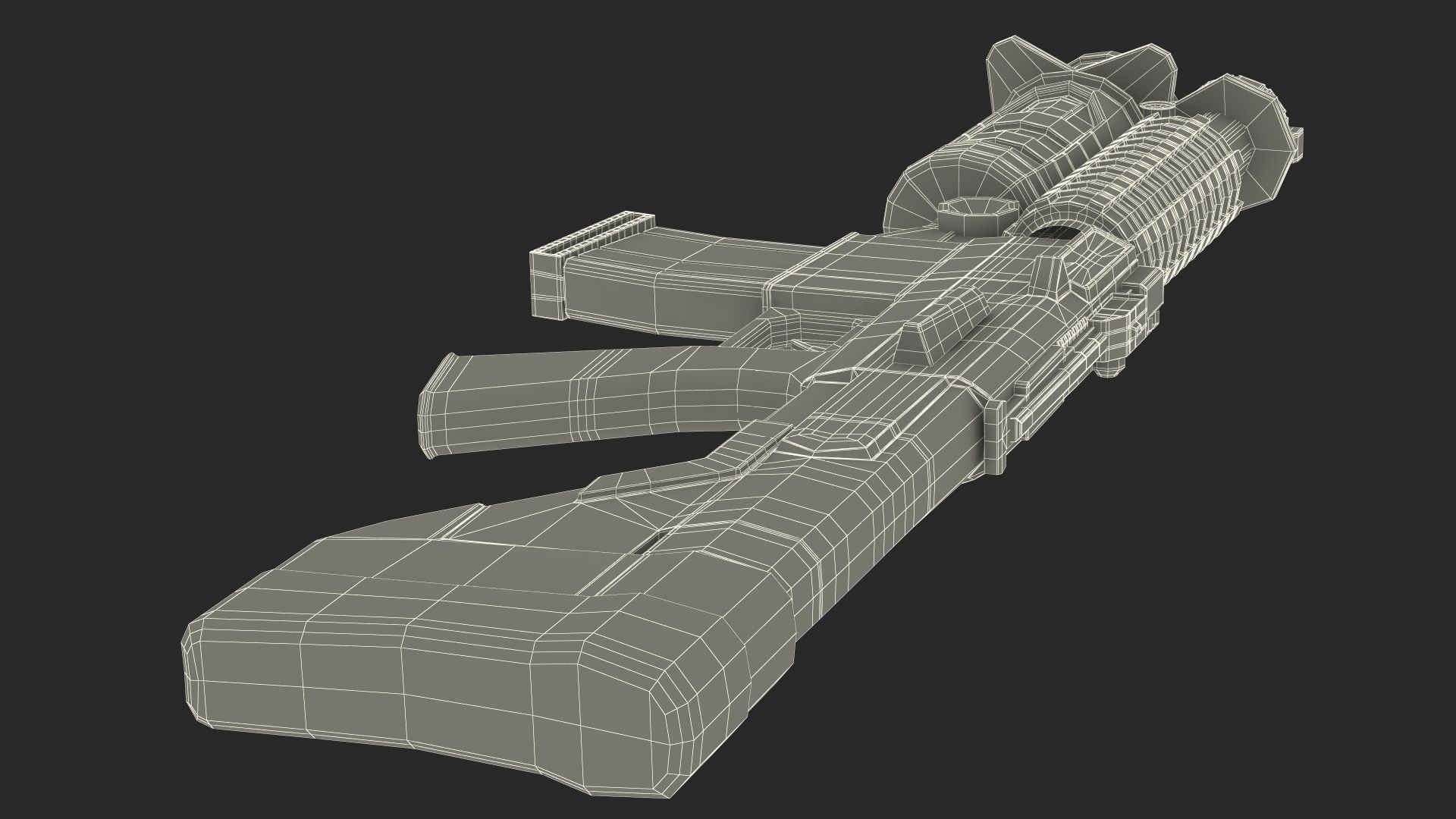 Shooter Arcade Game Toy Rifle royalty-free 3d model - Preview no. 26