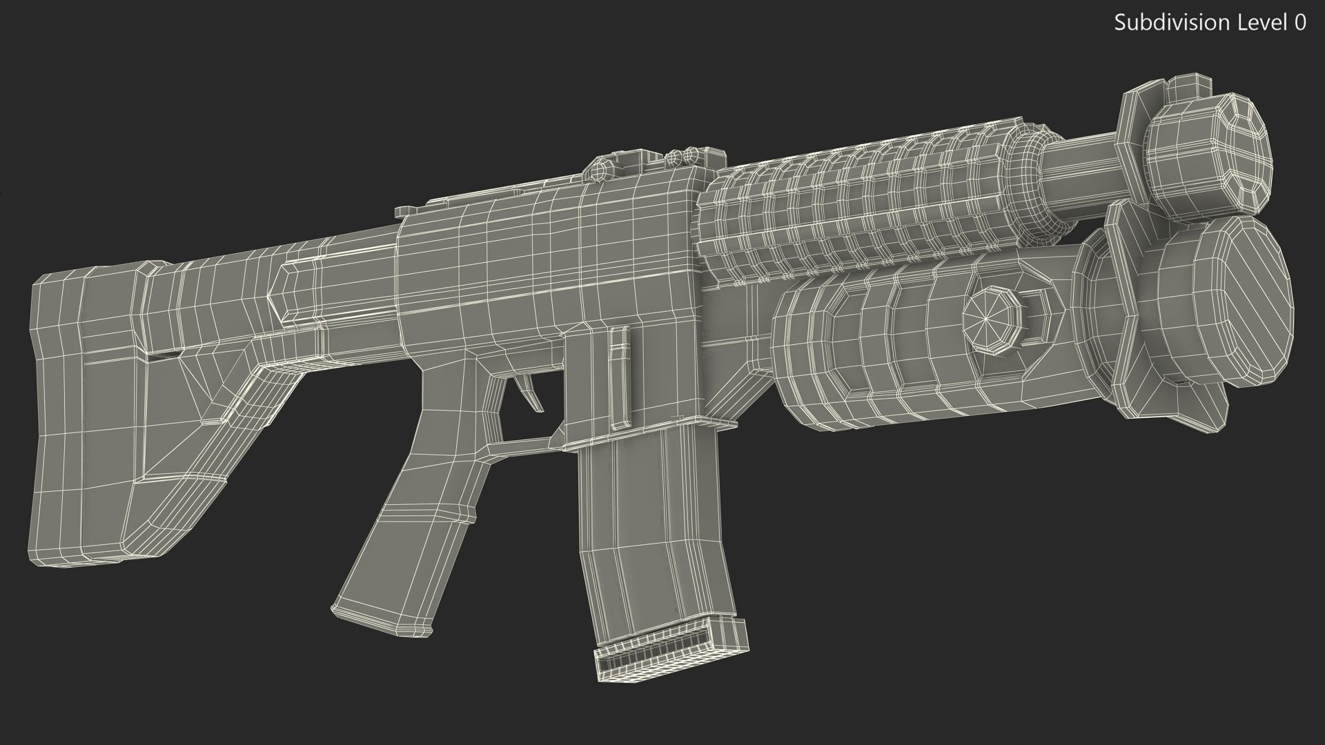 Shooter Arcade Game Toy Rifle royalty-free 3d model - Preview no. 16