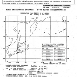 IAEAの要請によって気象庁が作成した放射性物質拡散のシミュレーション資料