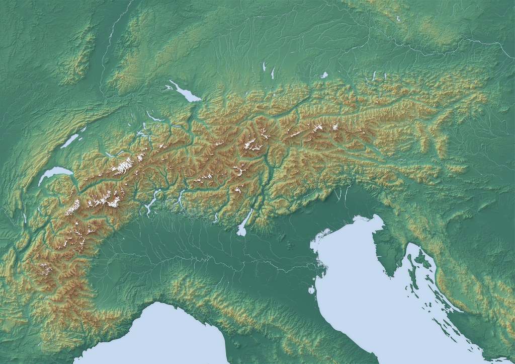 Map of the Alps