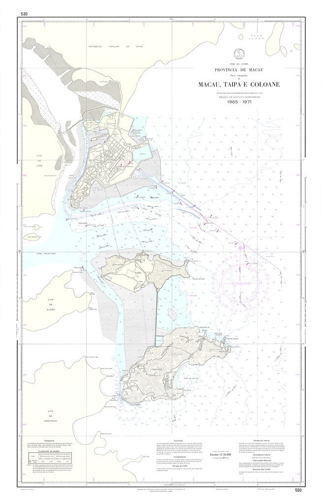 Hydrographic map of Macau