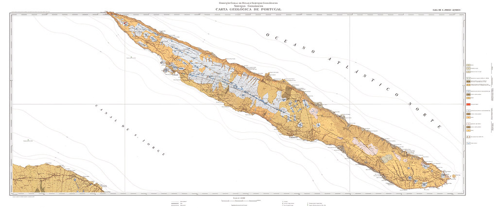 Map of São Jorge island 1:50.000