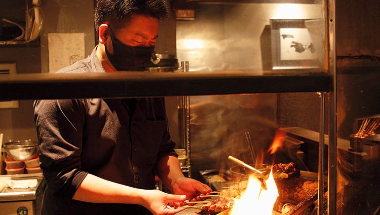 個室×地鶏串焼き 権鹿‐GONROKU‐ 立川店_職人が一本一本丁寧に火入れした極上地鶏の炭火焼き鳥◎